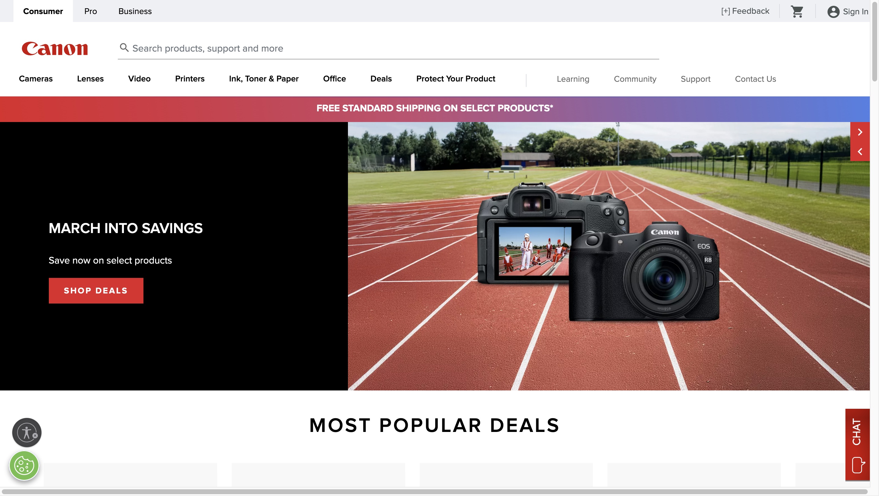 Canon Online Store on Magento Canon electronics store on Magento with cameras, lenses, and printers