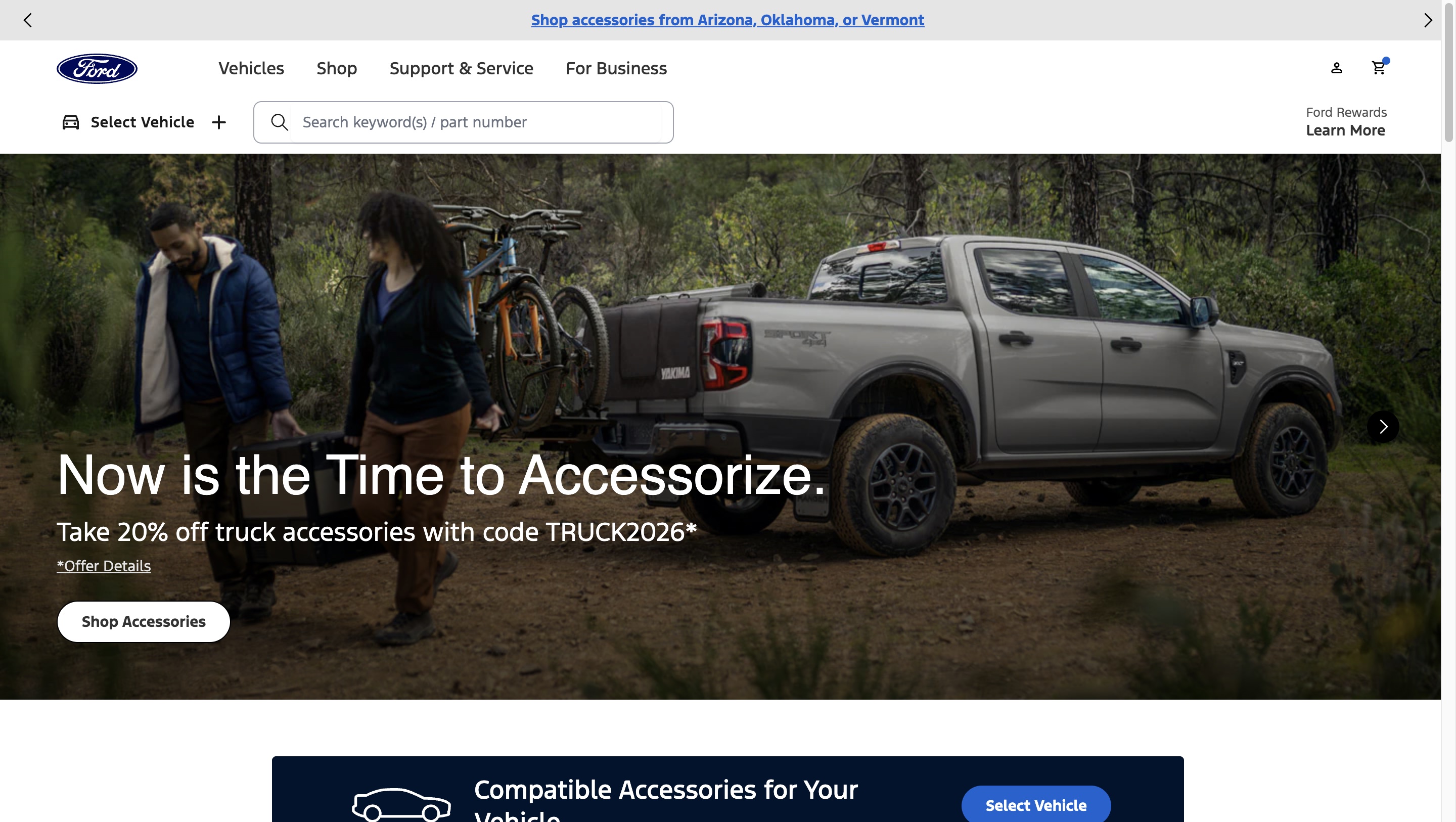 Ford Accessories Store on Magento Ford accessories eCommerce store on Magento with vehicle-specific search