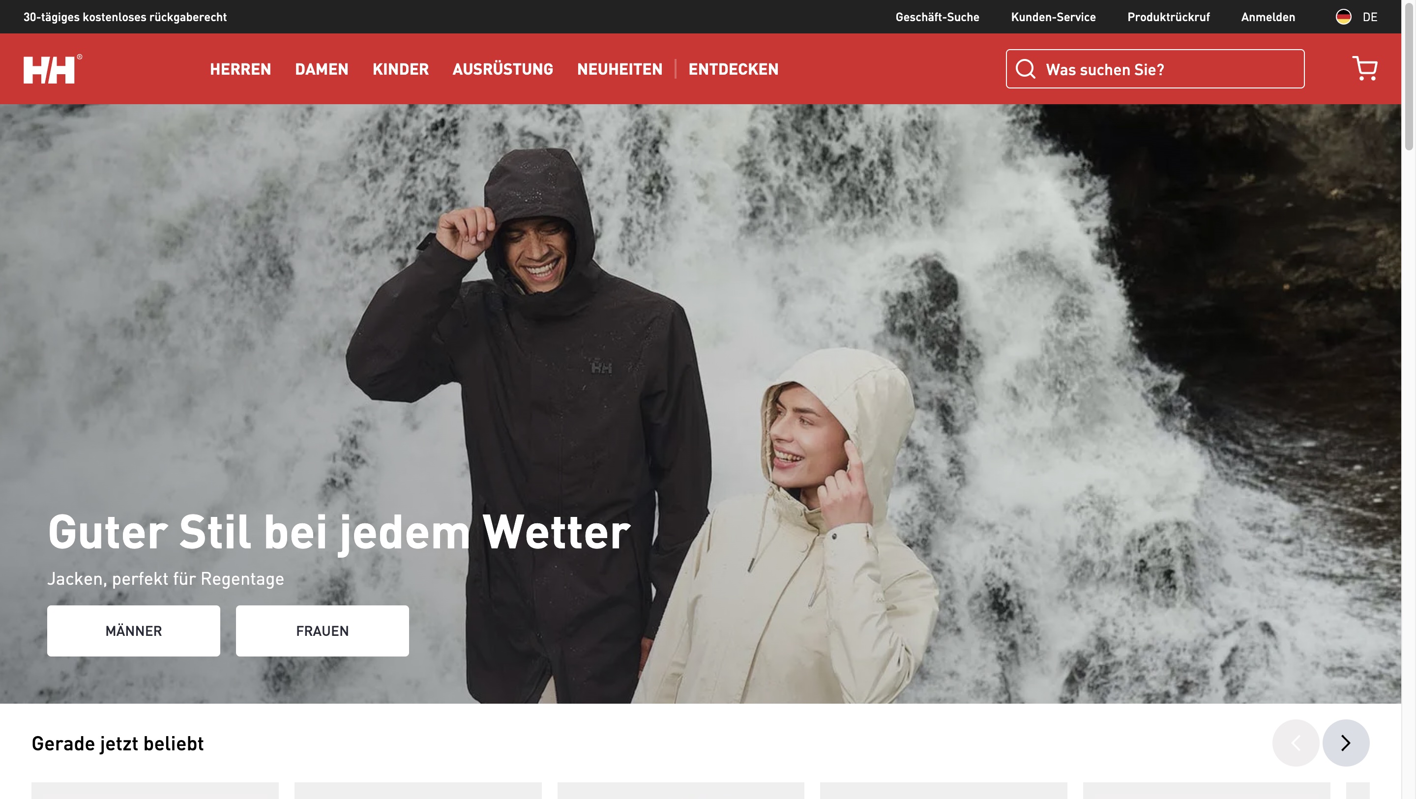 Helly Hansen Online Store on Magento Helly Hansen eCommerce store on Adobe Commerce Cloud showcasing outdoor gear