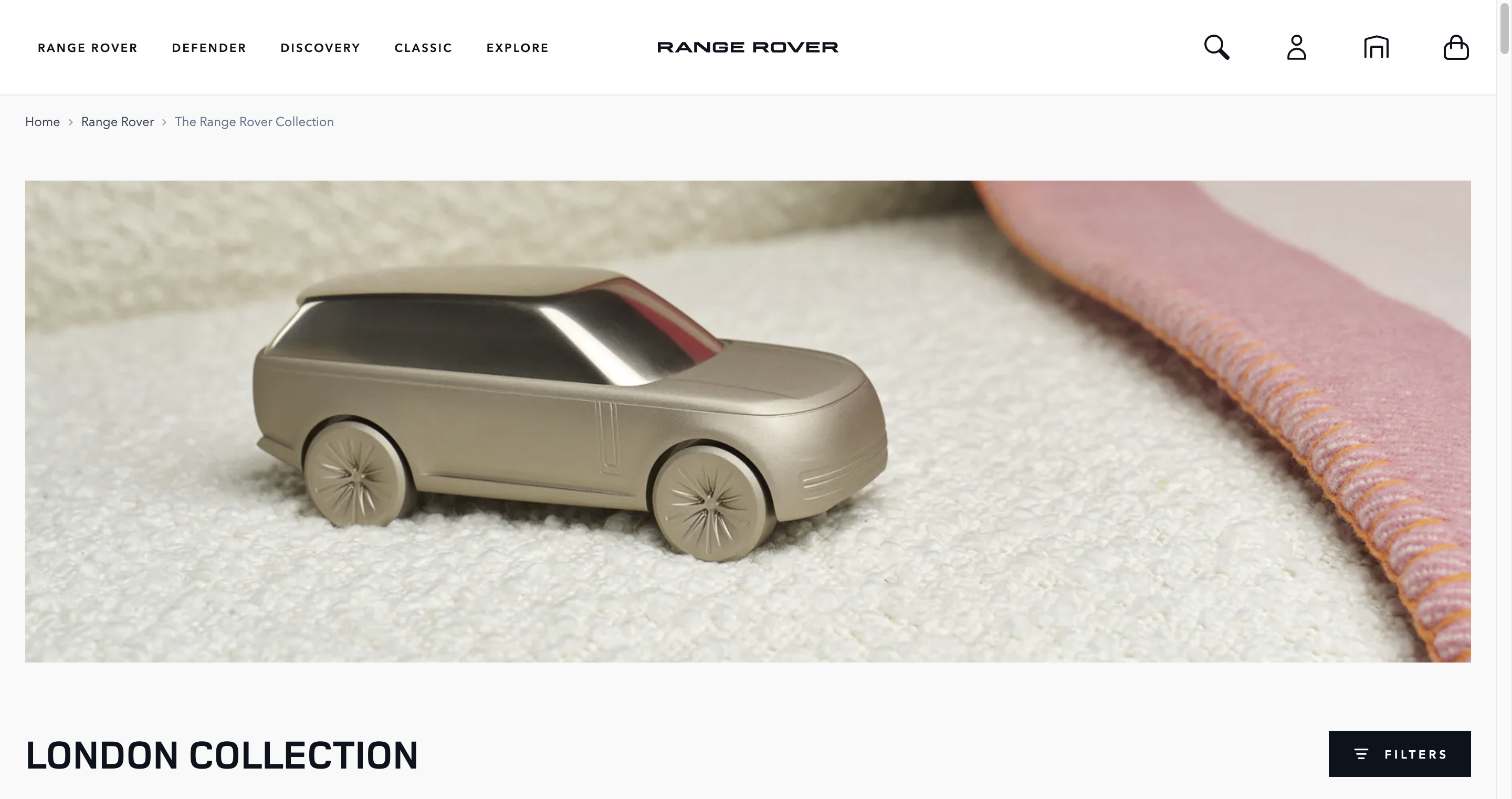 Land Rover Accessories on Magento Land Rover branded merchandise store on Magento 2 Commerce Cloud