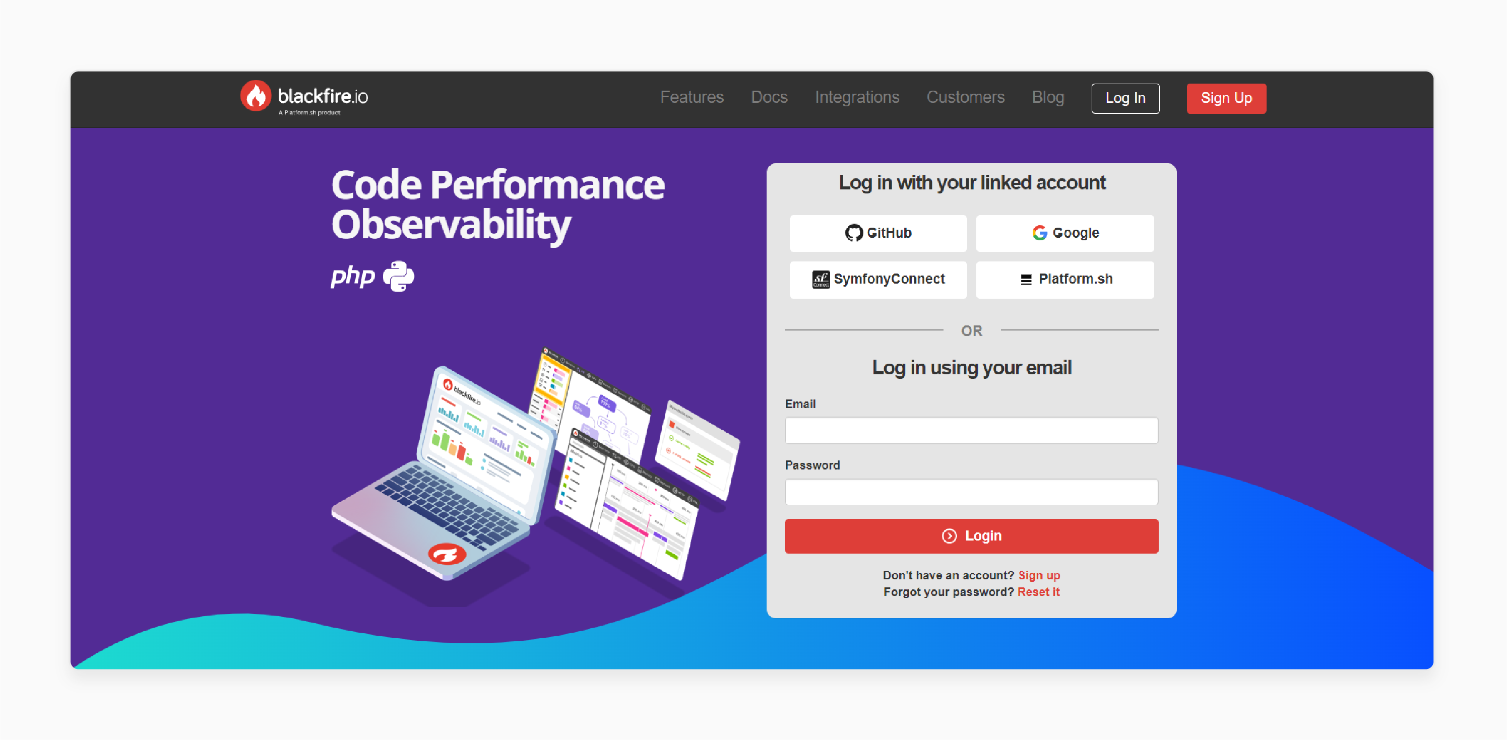 Logging into Blackfire account for Magento 2 performance monitoring