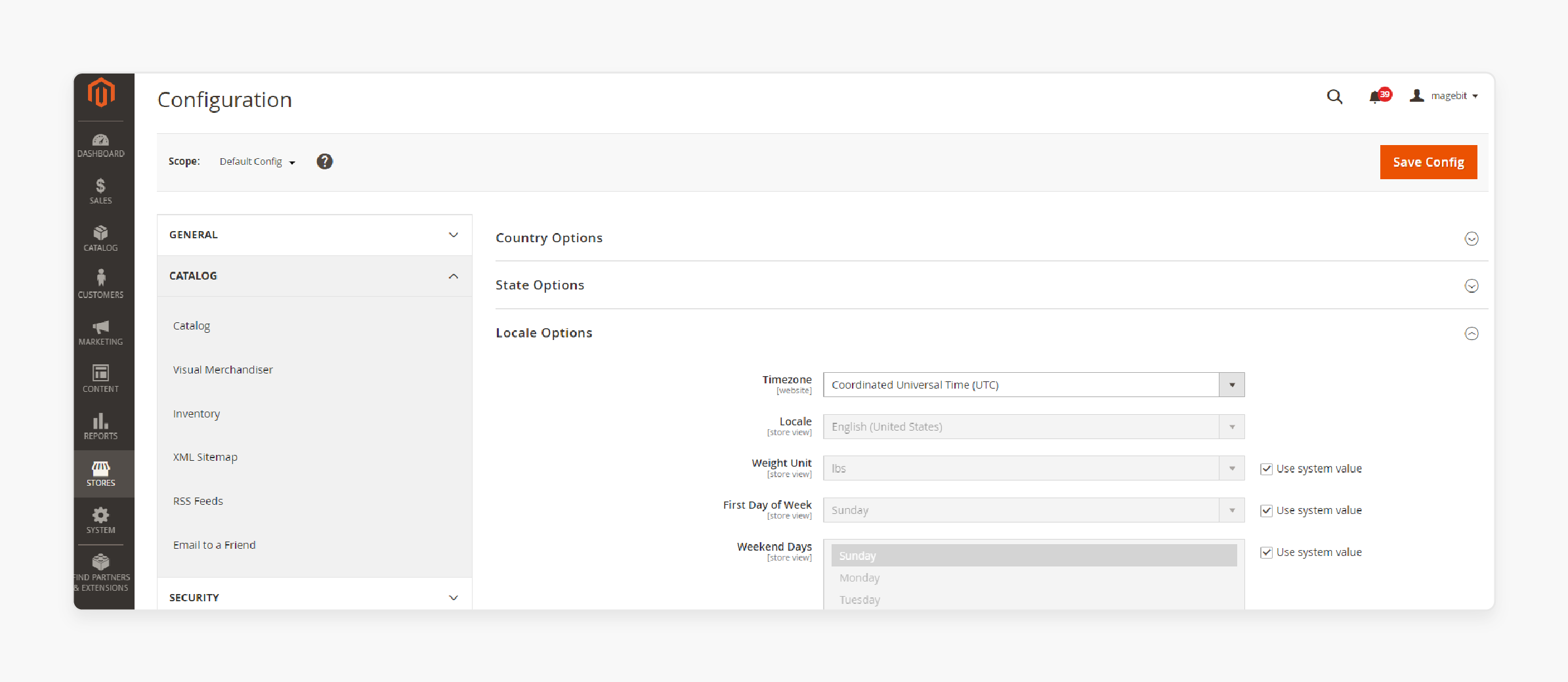 Accessing catalog settings in Magento 2 for Table Category View