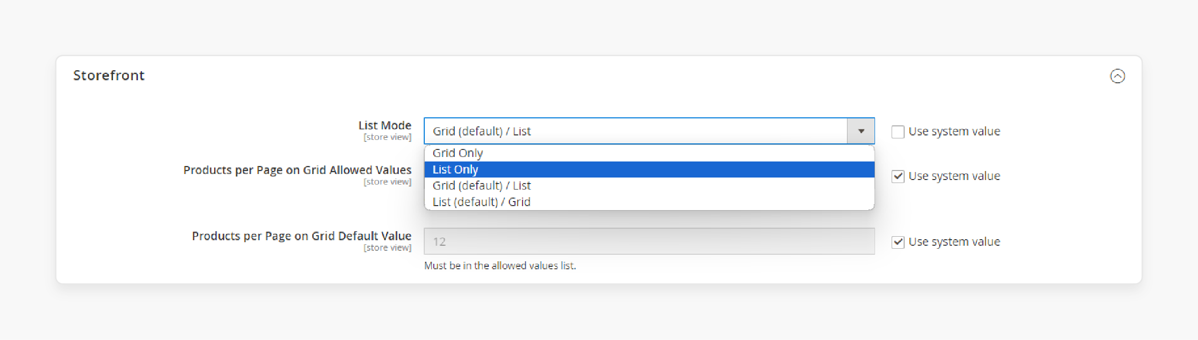 Switching to list mode in Magento 2 Table Category View