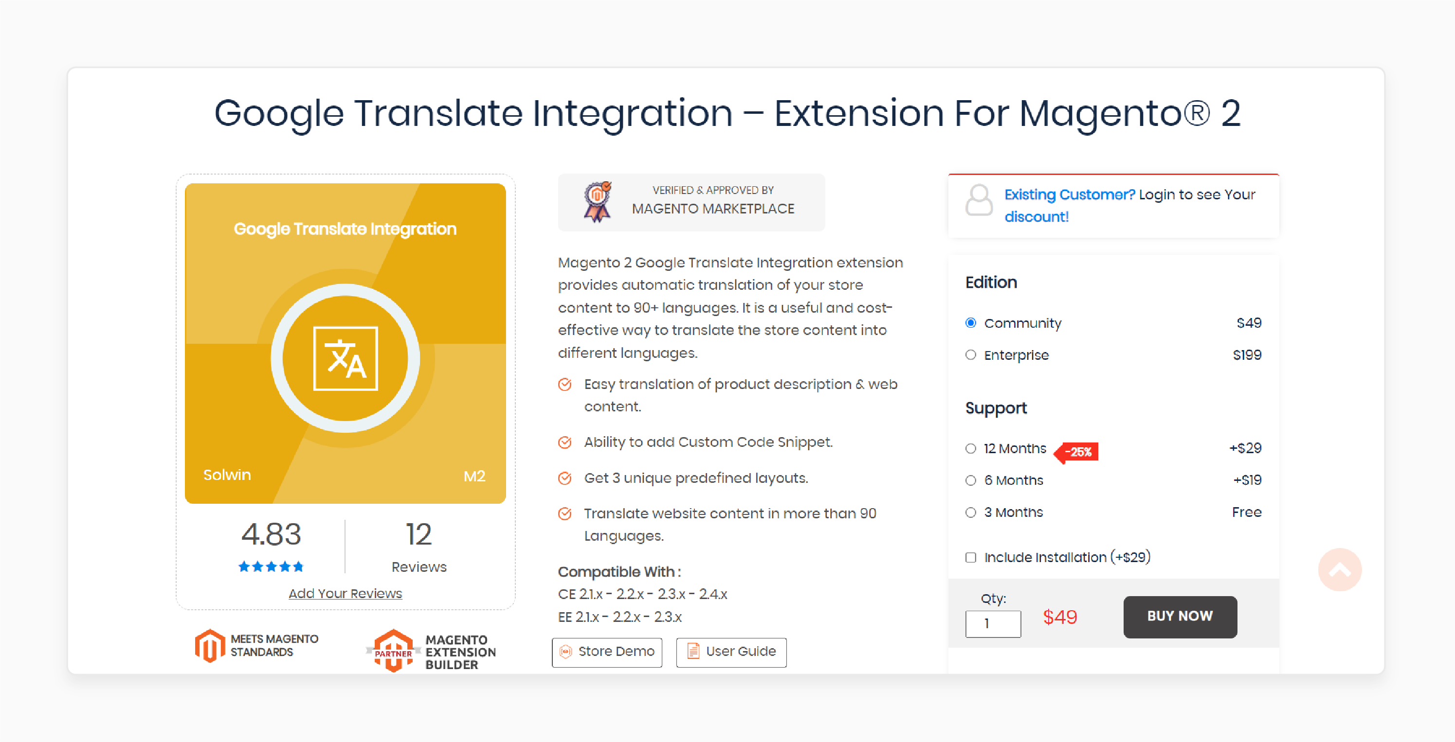 Magento 2 Google Translation Extension by Solwin