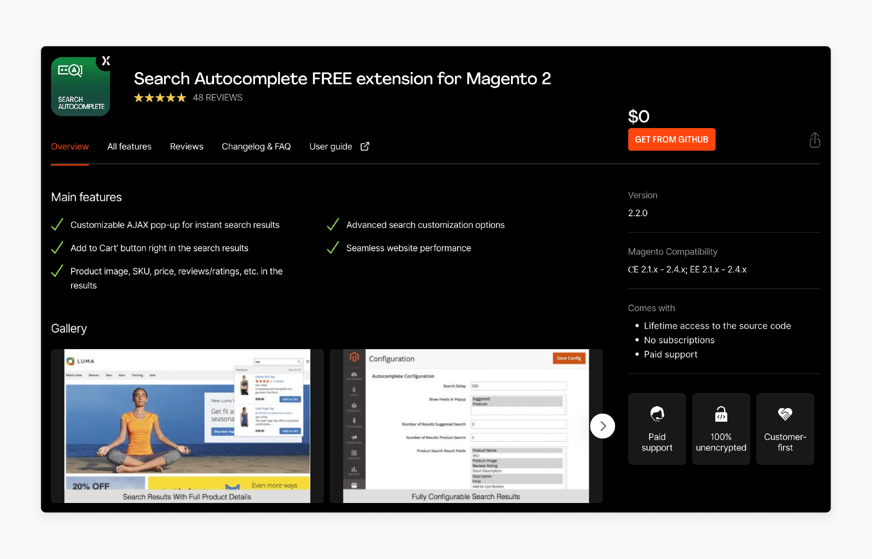 Free Ajax Search Extension for Magento 2 by Mageworx with customizable search pop-up