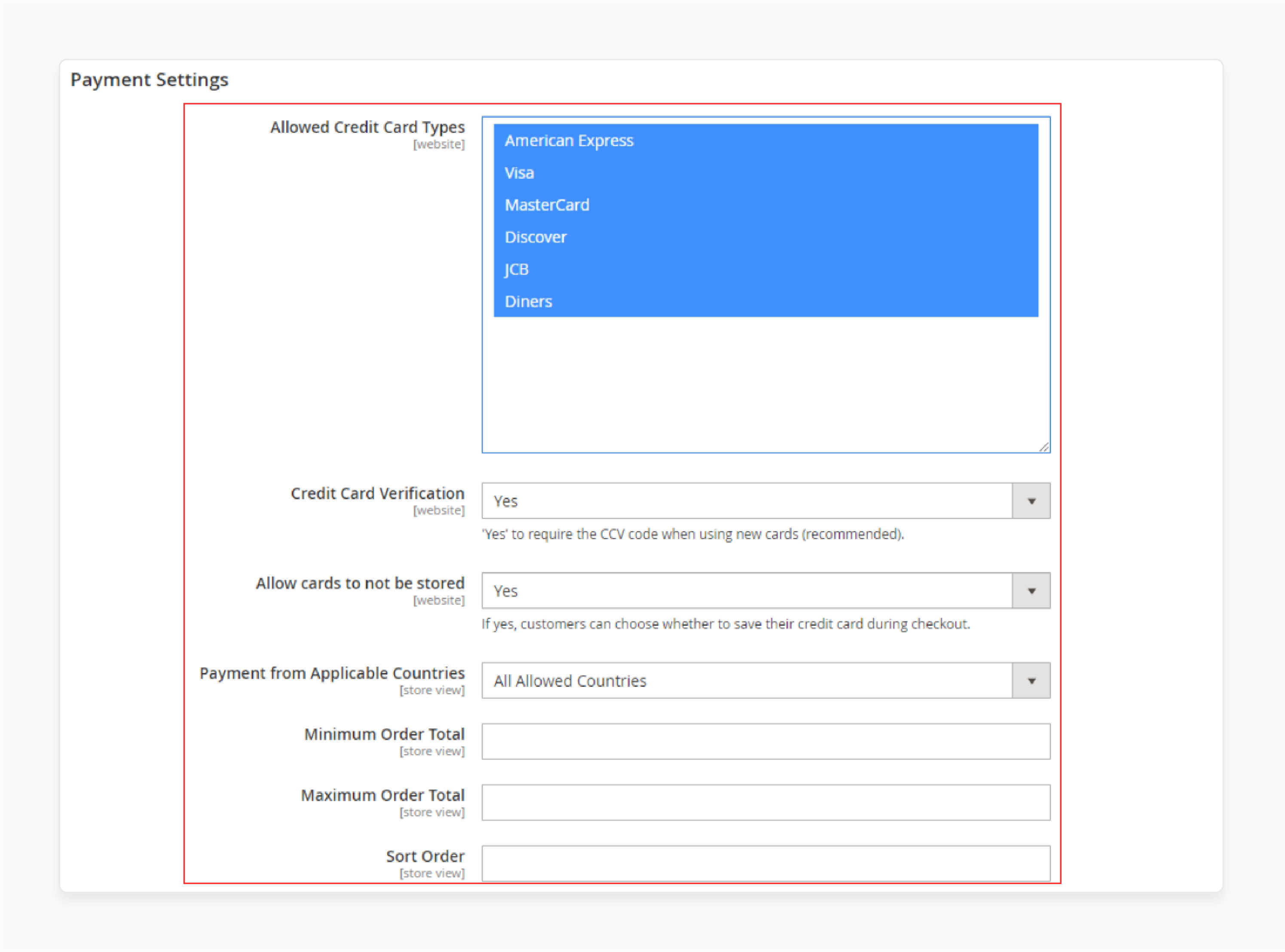 Payment Settings for Authorize.net in Magento 2 Without Composer