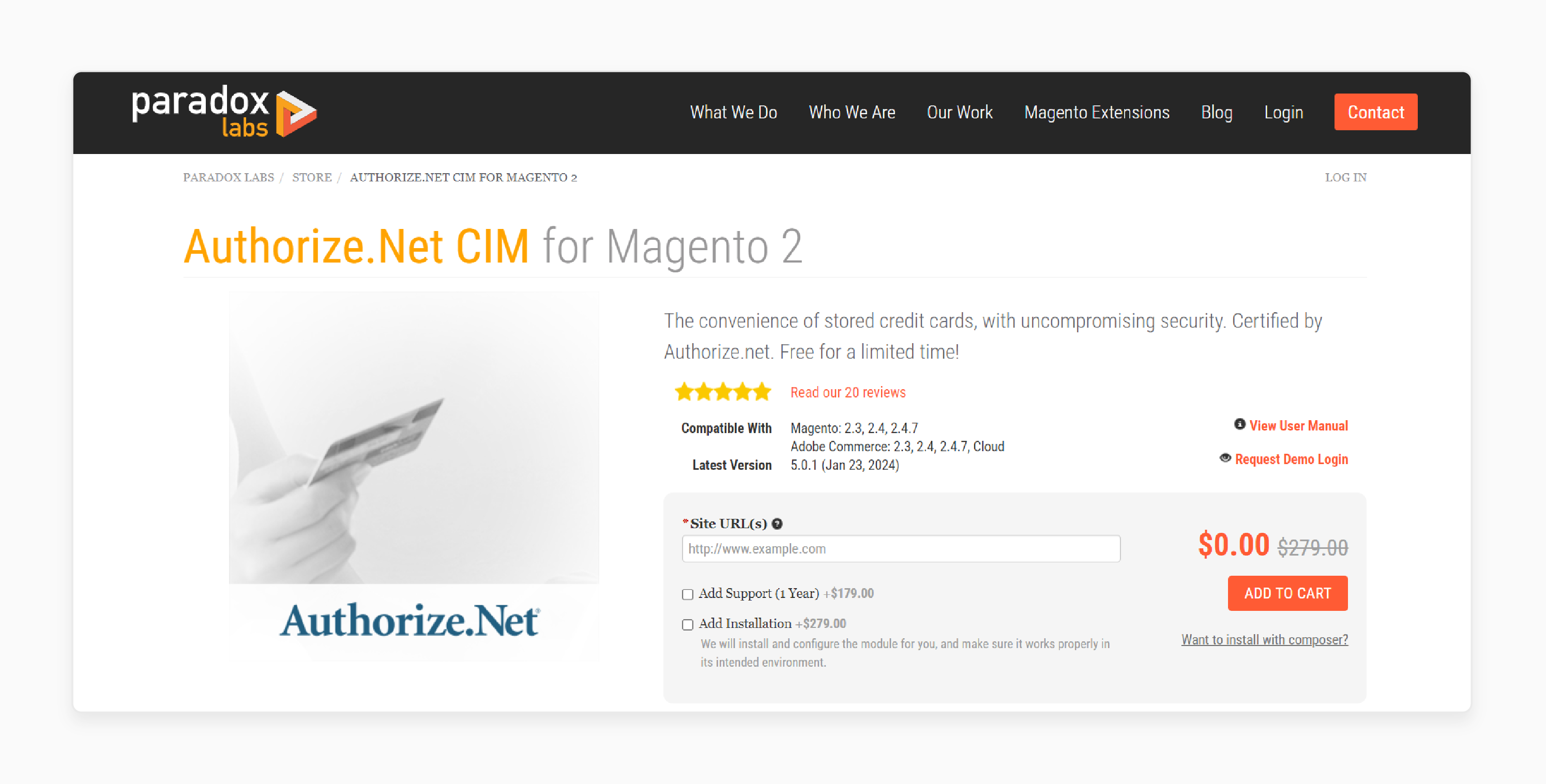 Authorize.net CIM Payment Extension for Magento 2 by ParadoxLabs