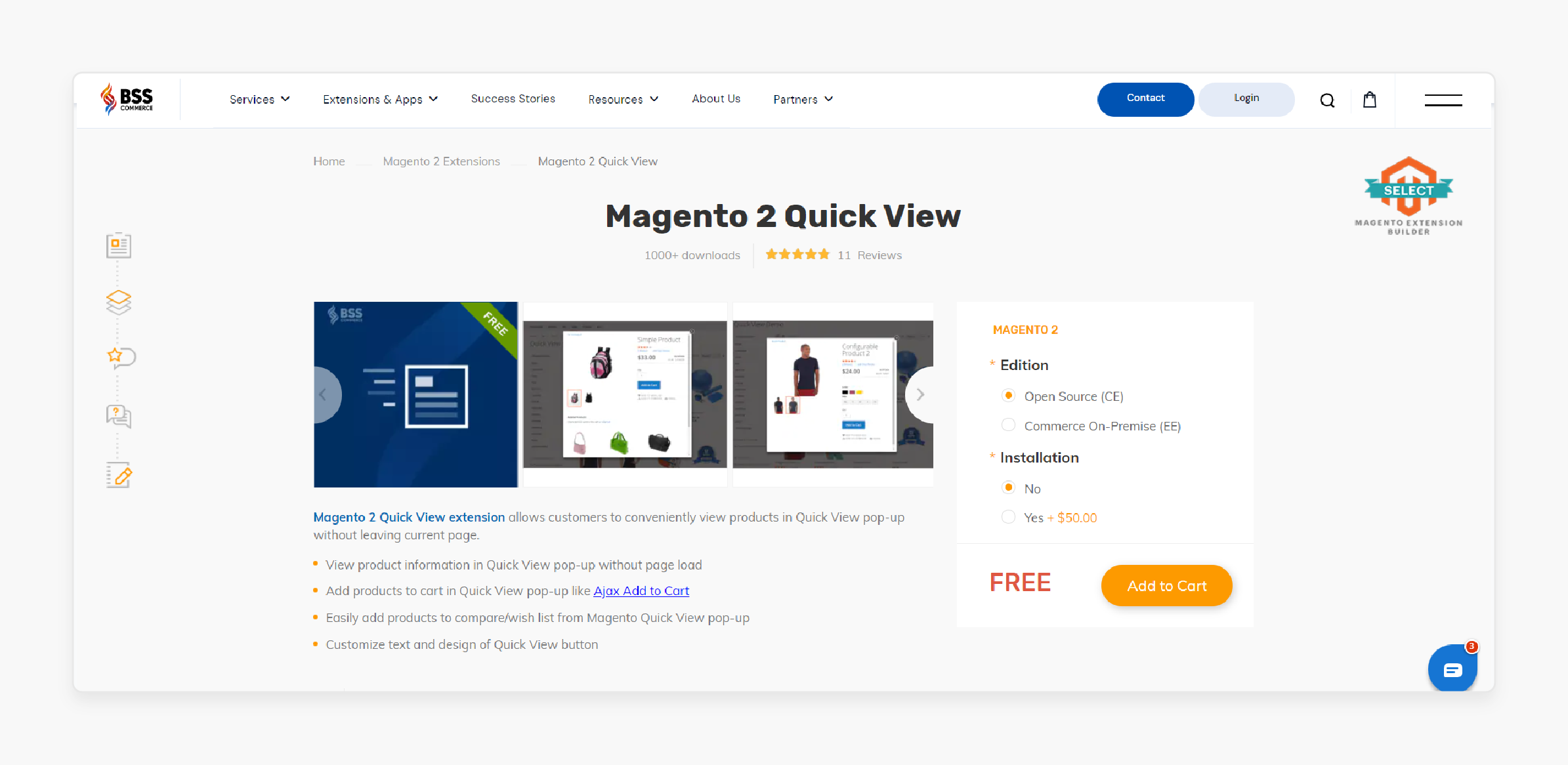 Quick View Extension for Magento 2 by BSS Commerce