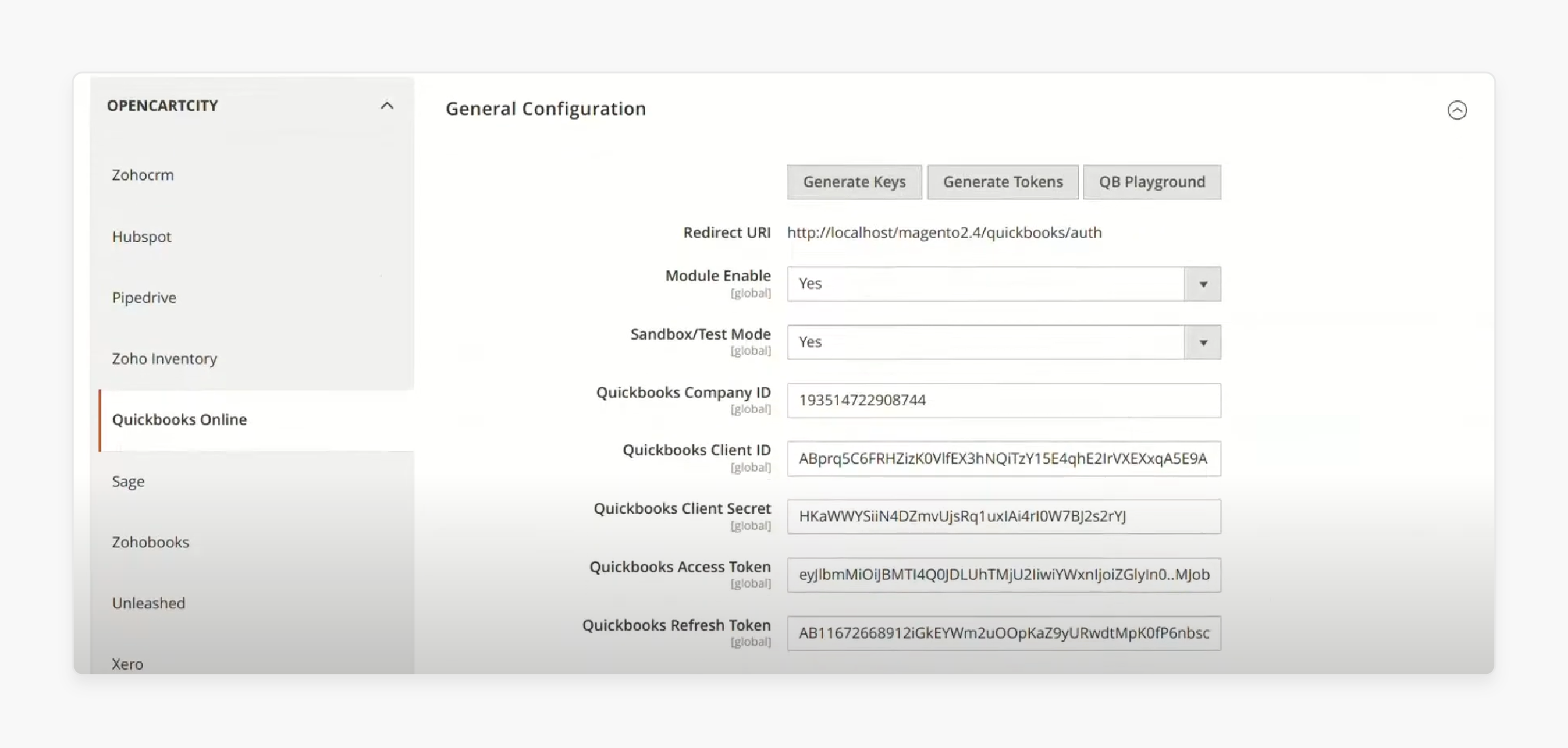 Configuring account settings for Magento 2 QuickBooks Desktop Integration