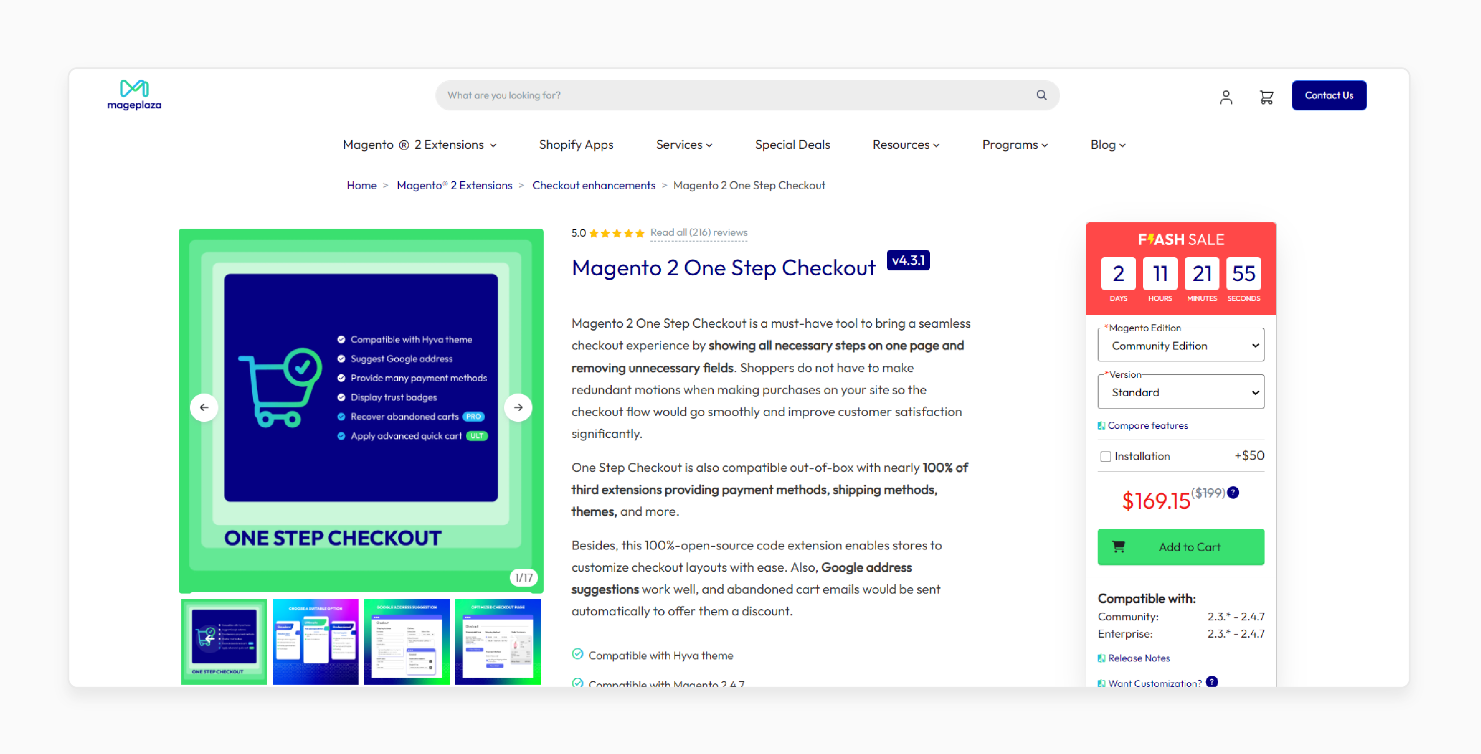 MagePlaza Magento 2 One-Step Checkout Extension