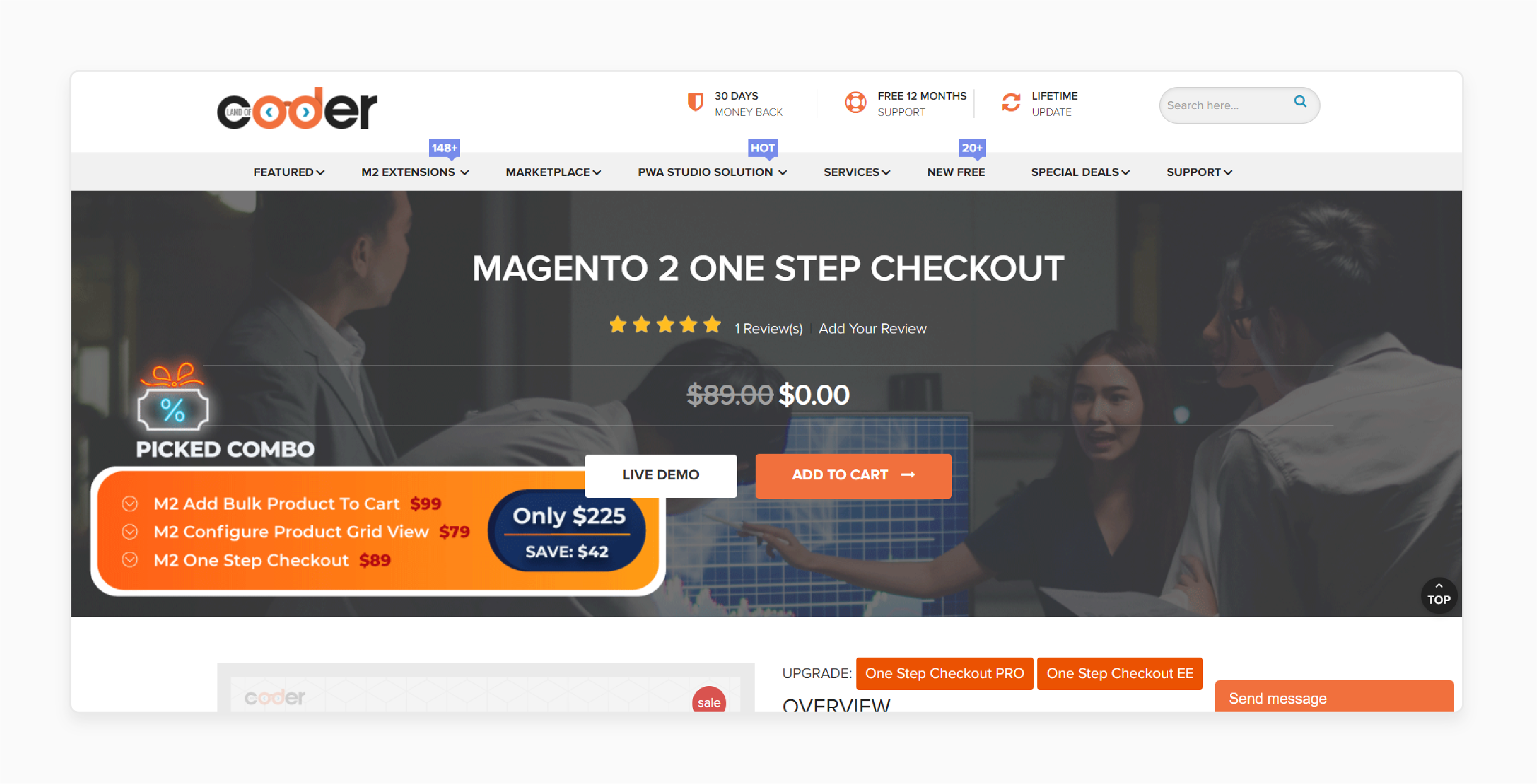 Landofcoder Magento 2 One-Step Checkout Extension