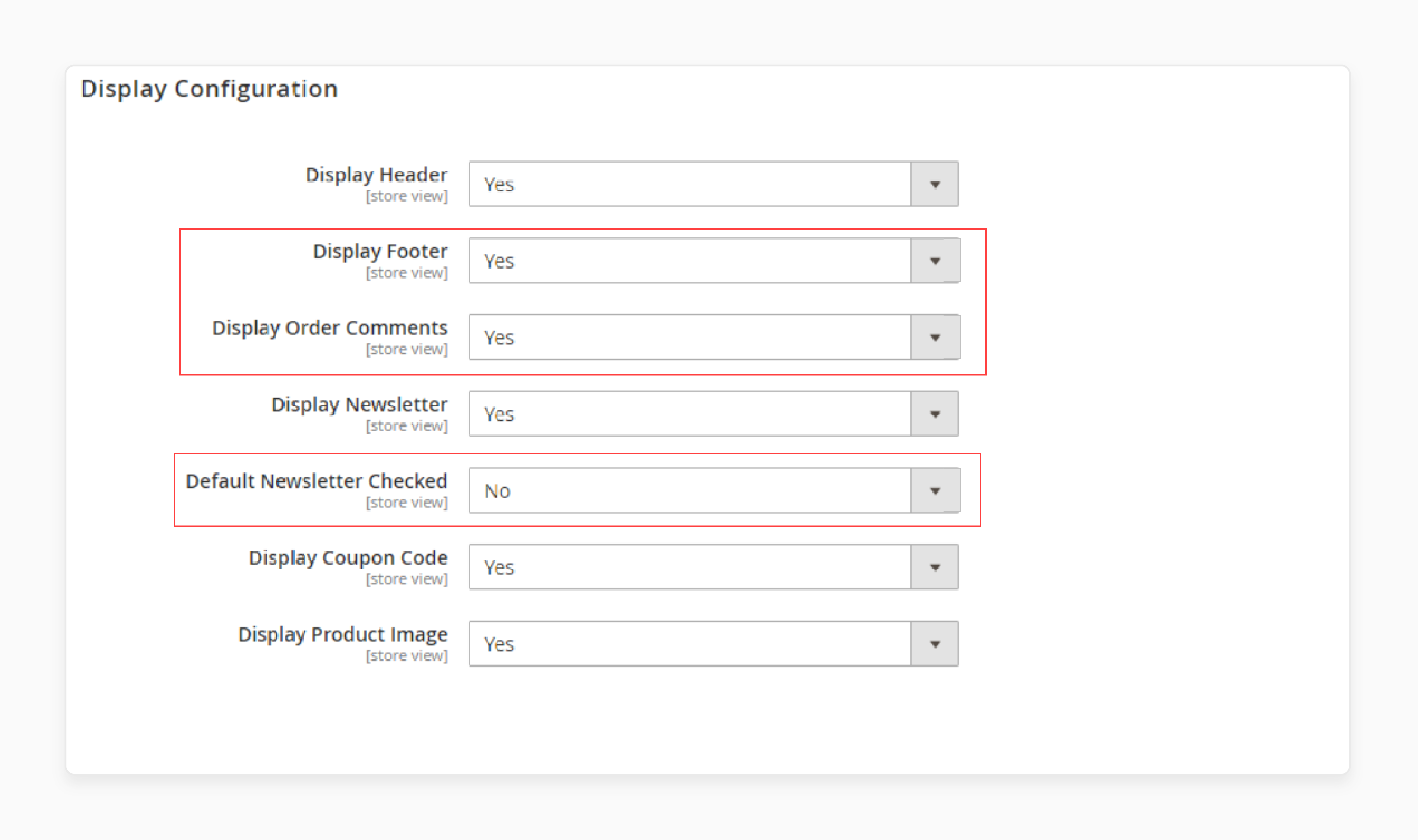 Display Configuration for Magento 2 One-Step Checkout Extension