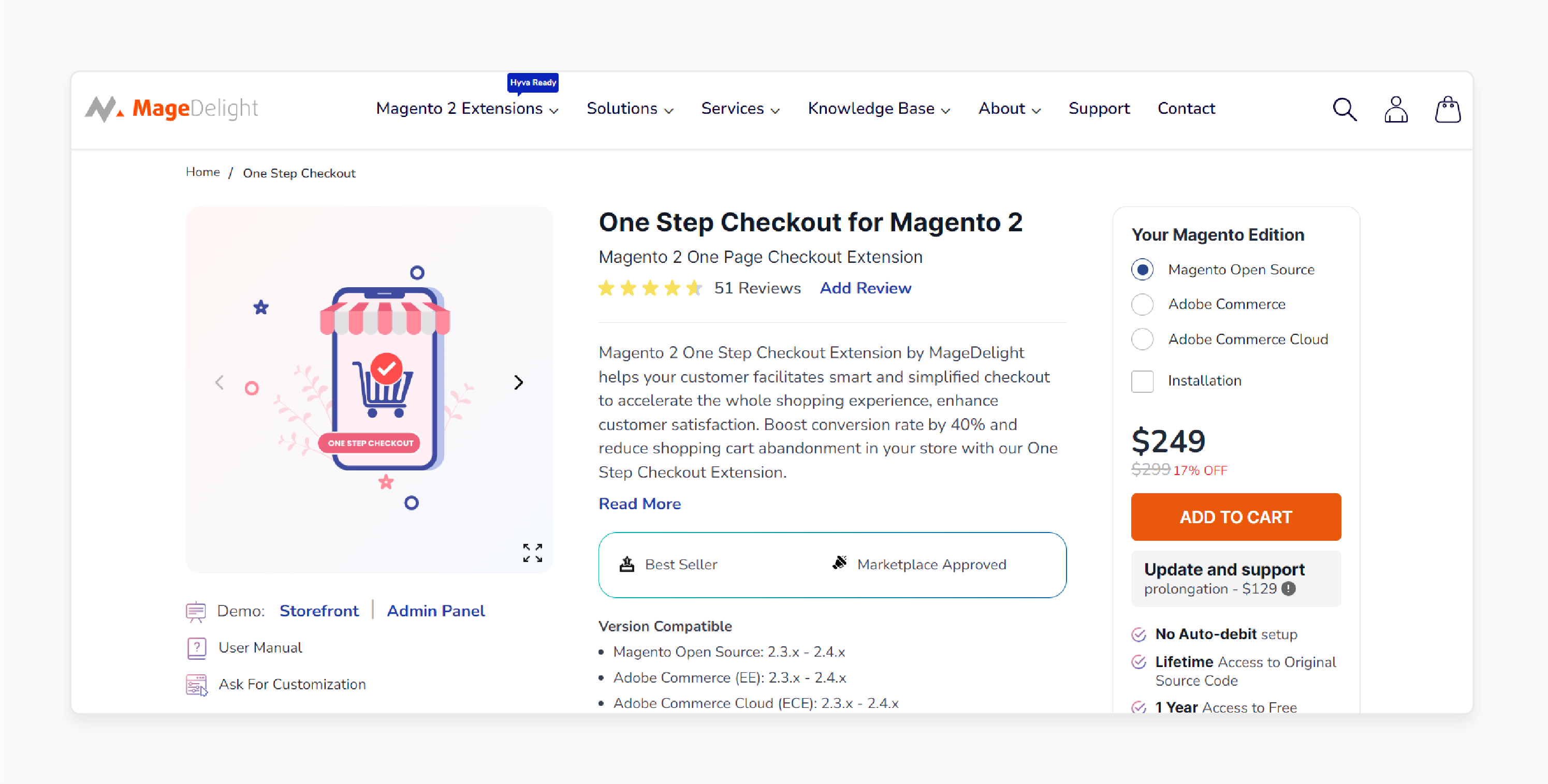 MageDelight Magento 2 One-Step Checkout Extension