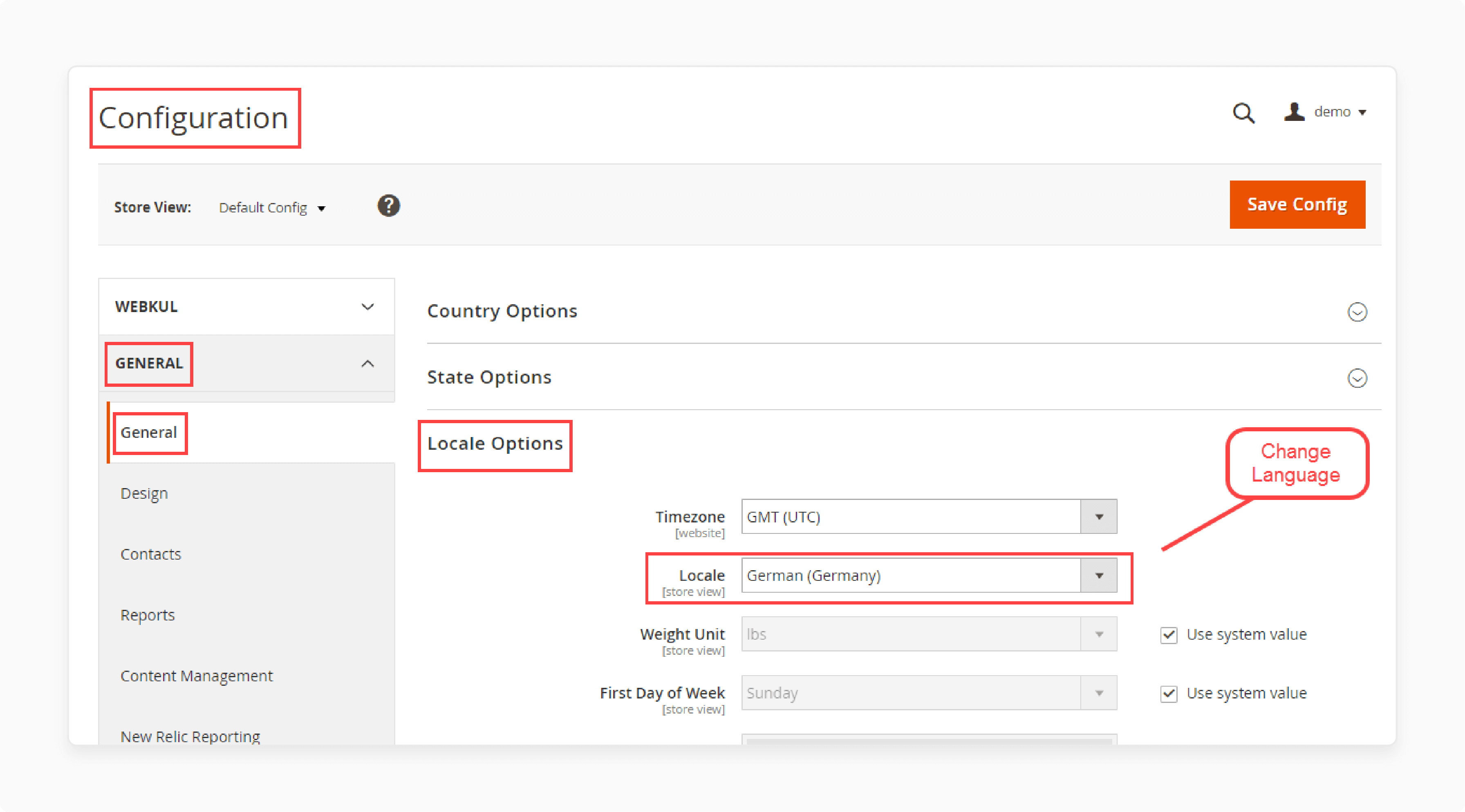 Change locale in GST extensiuon for Magento 2