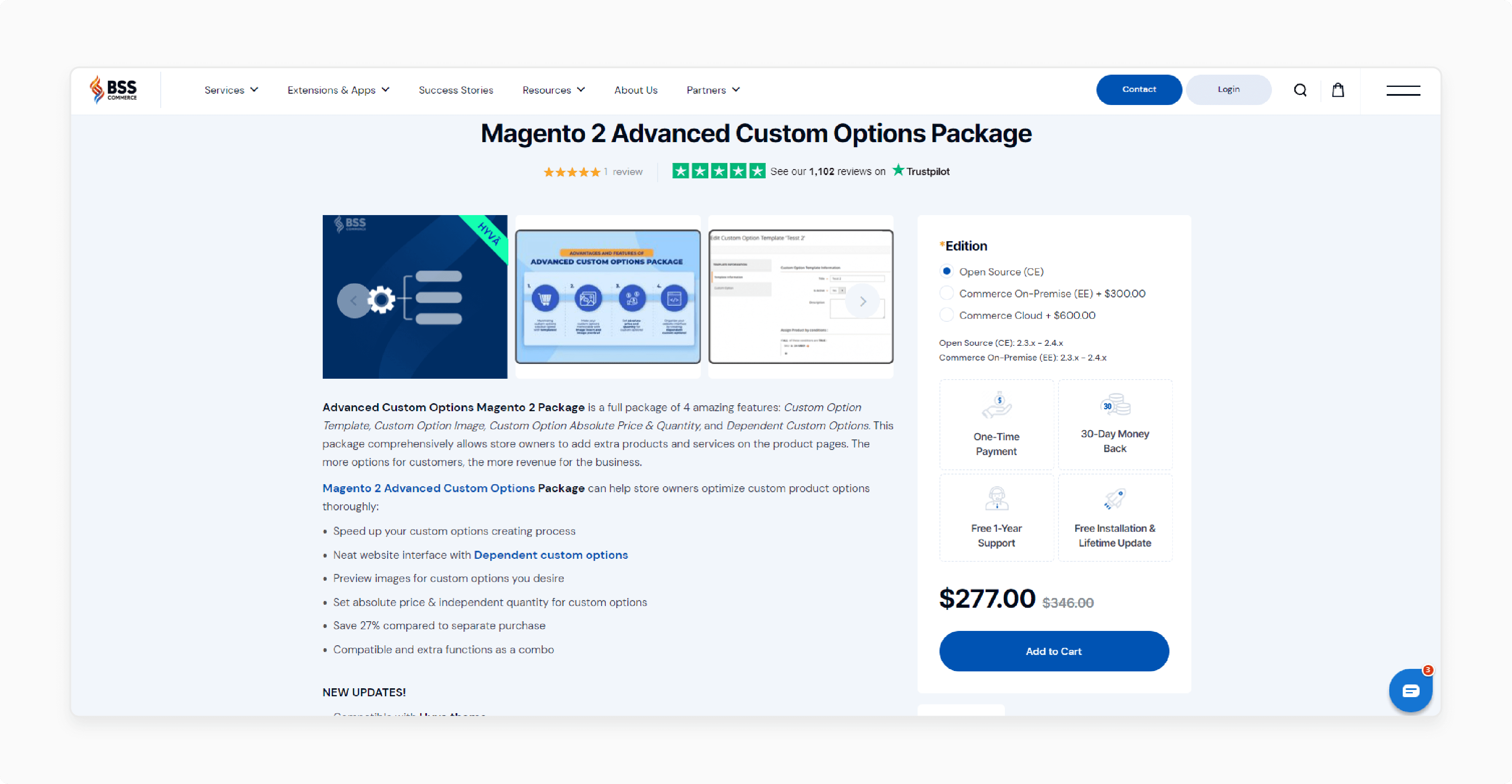 Advanced Product Custom Options Template for Magento 2 by BSSCommerce