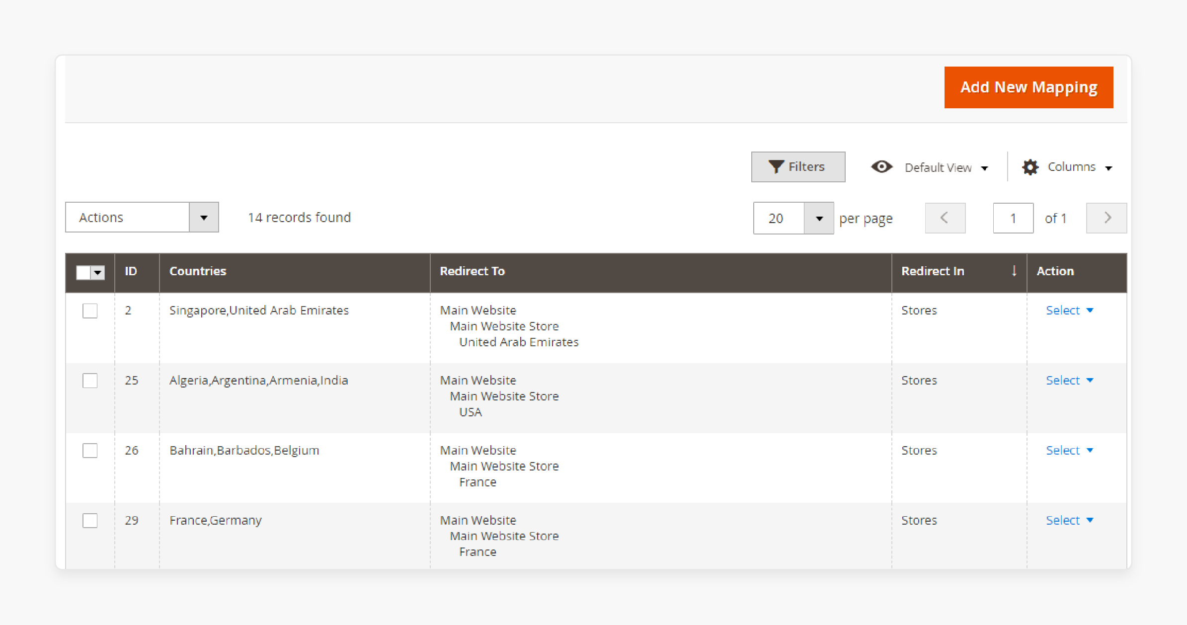 Adding country mapping in geoip Magento 2 extension settings