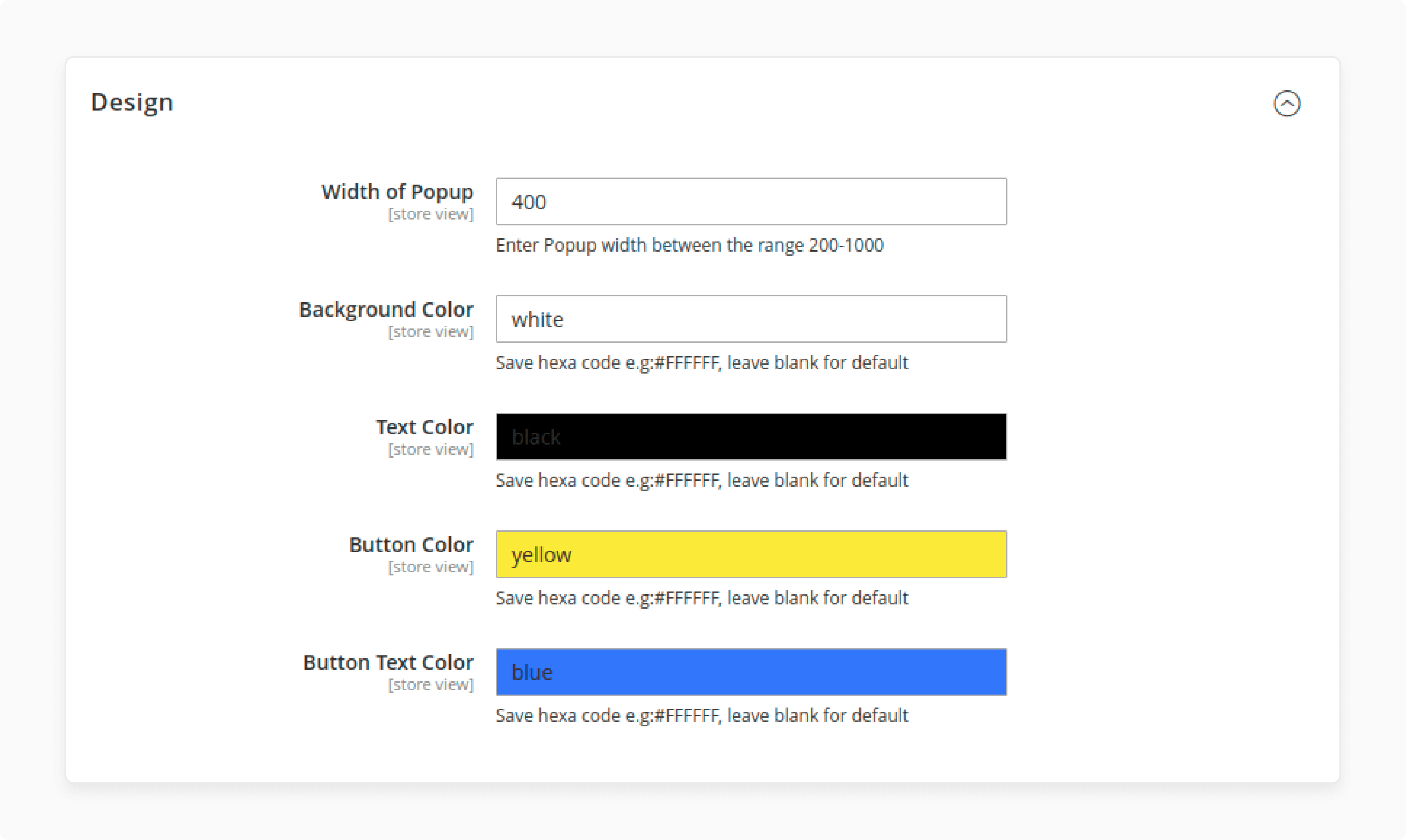 Setting Design Options in Magento 2 Age Verification Extension