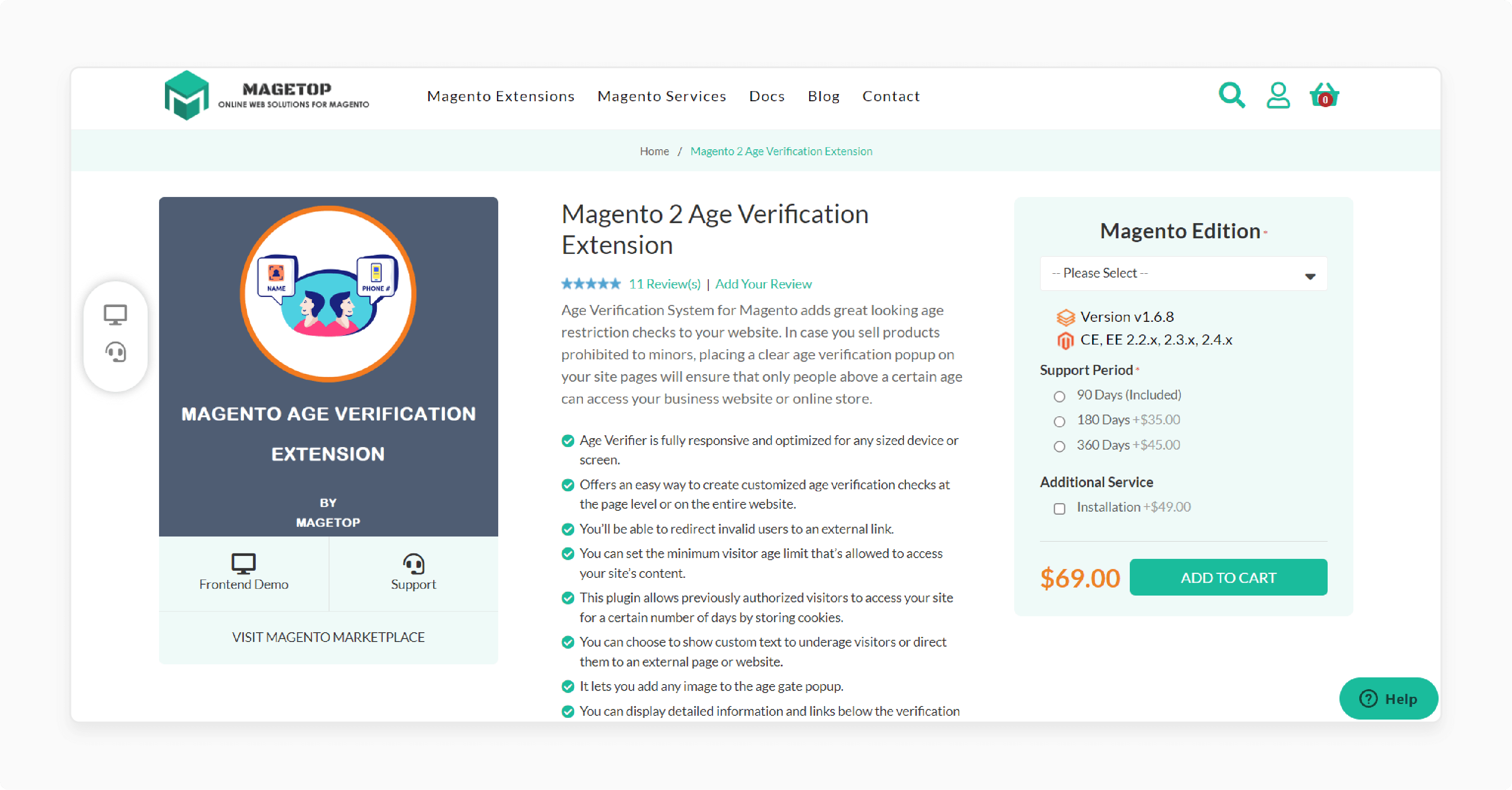 MageTip Magento 2 Age Verification Extension