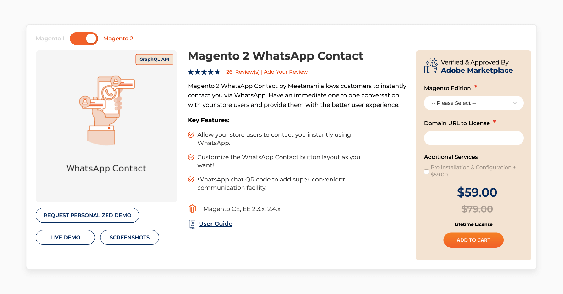 Meetanshi Magento 2 WhatsApp Chat Extension