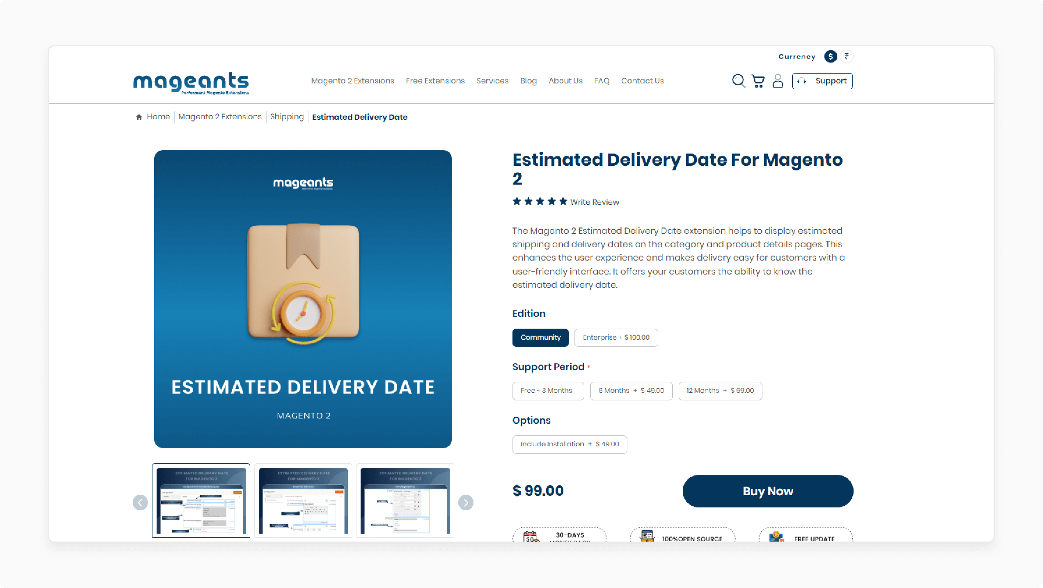 MageAnts Magento 2 Delivery Date Extensions