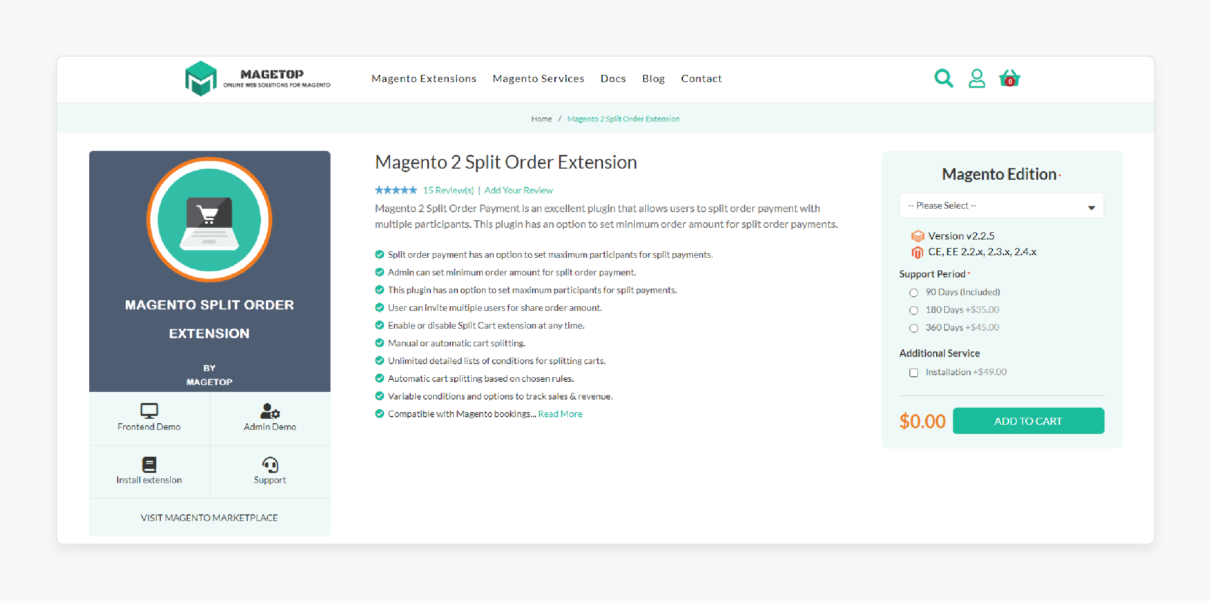 Magento 2 Split Order Extension by Magetop