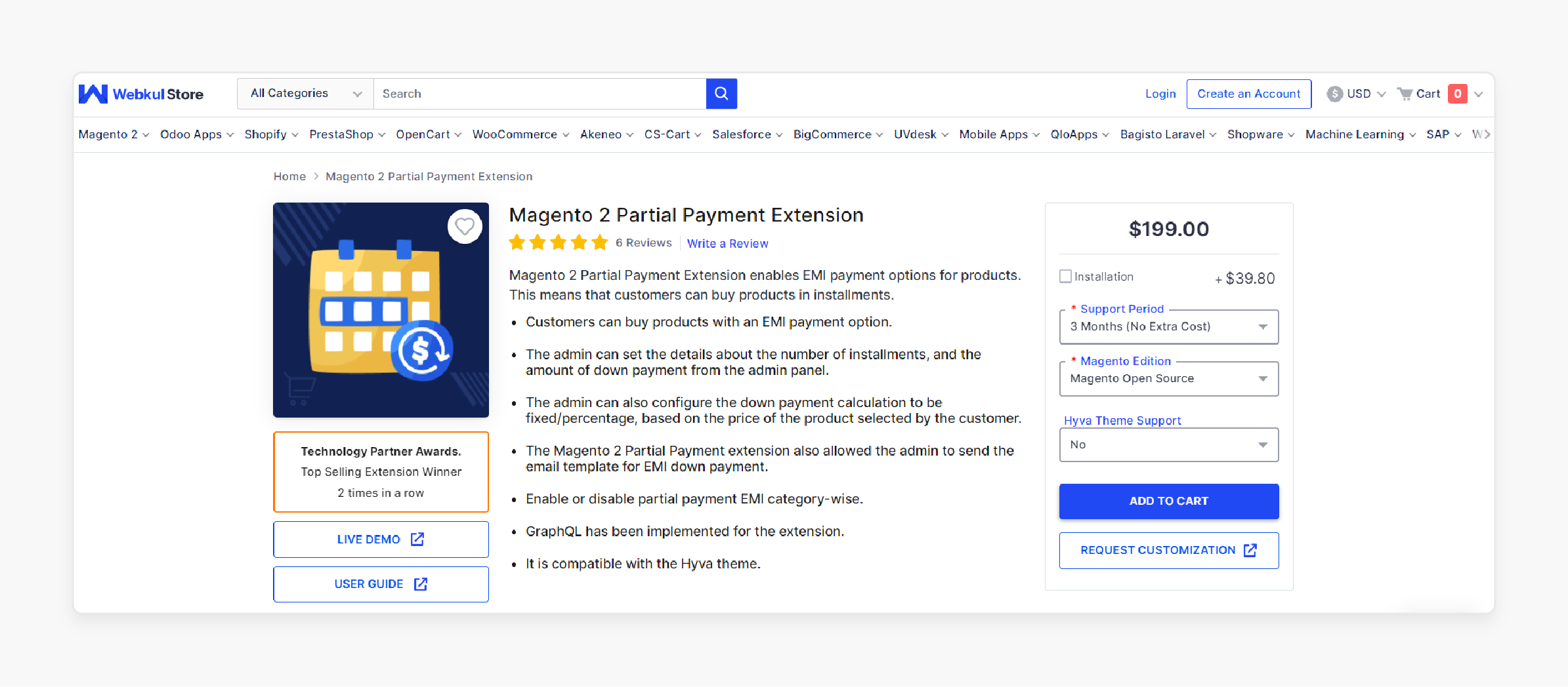 Partial Payment Extension in Magento 2 by Webkul