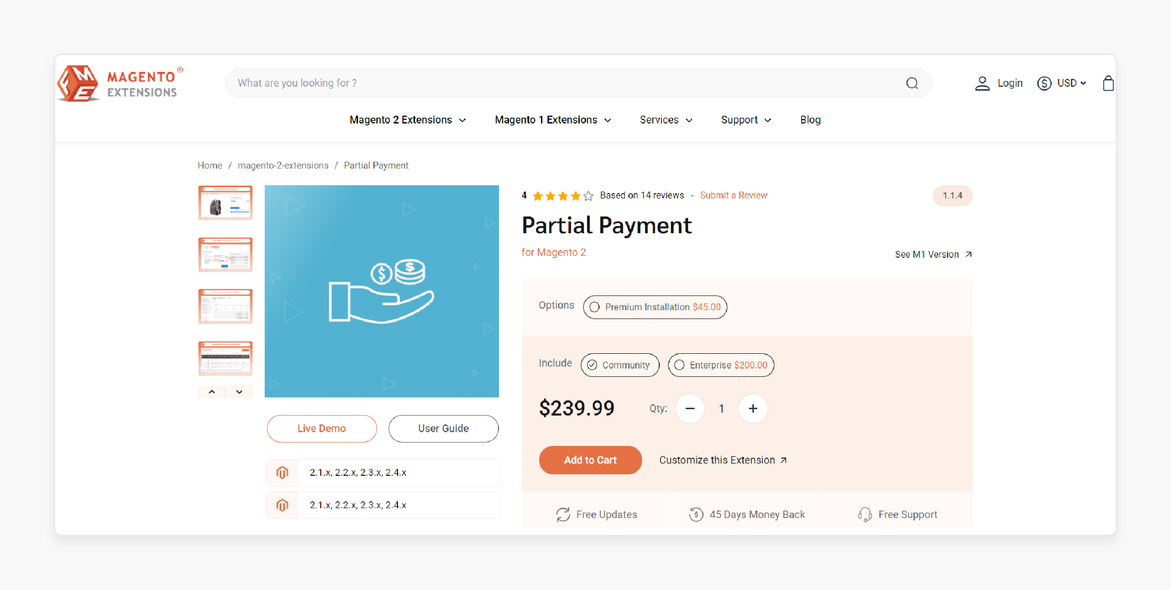 Partial Payment Extension by FMEExtensions for Magento 2