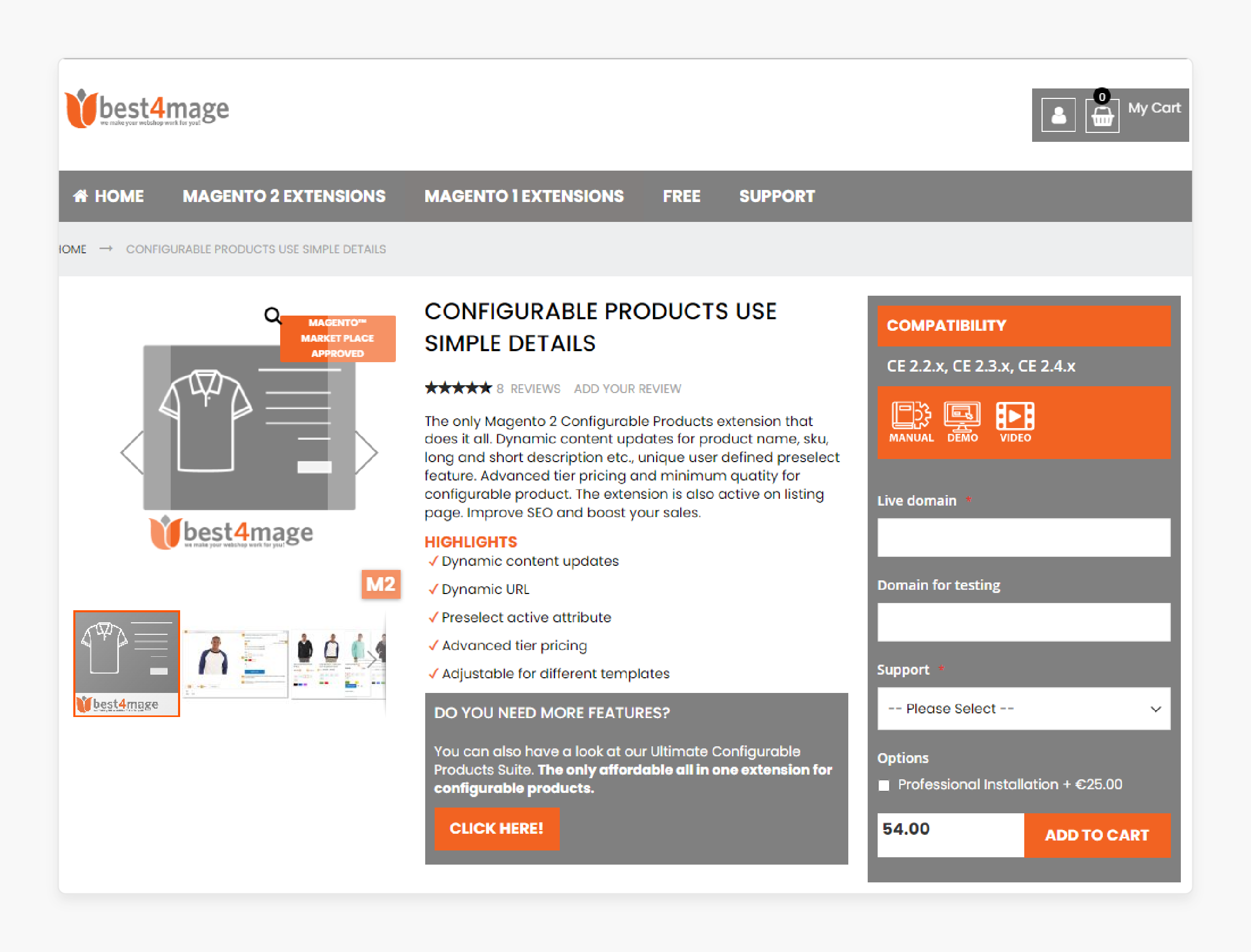 Best4Mage Magento 2 Configurable Product Extension