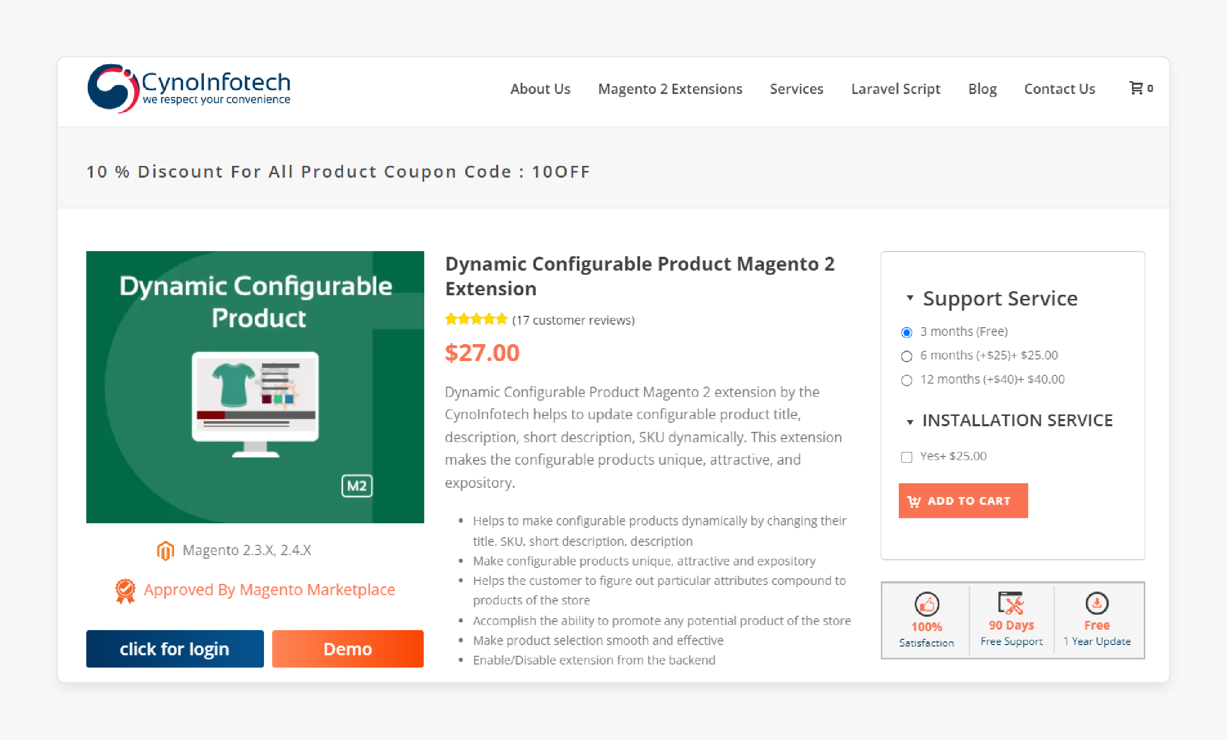 Cynoinfotech Magento 2 Configurable Product Extension