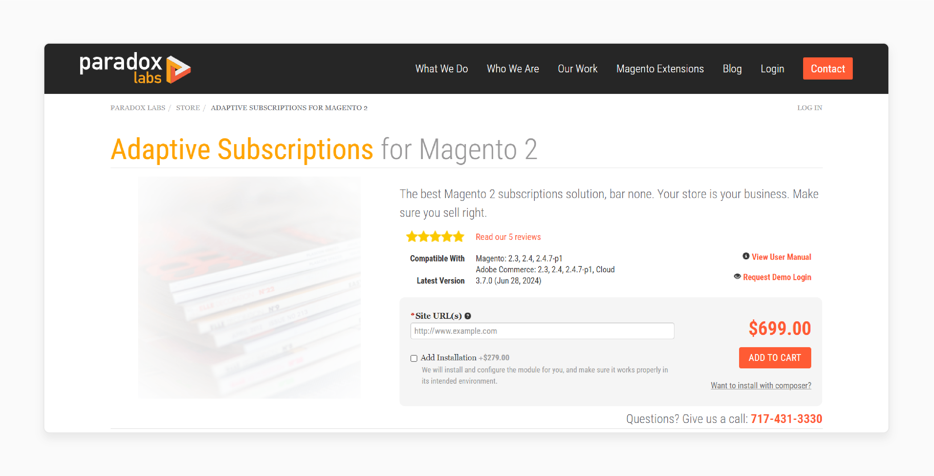 Adaptive Subscriptions Extension for Magento 2 by ParadoxLabs