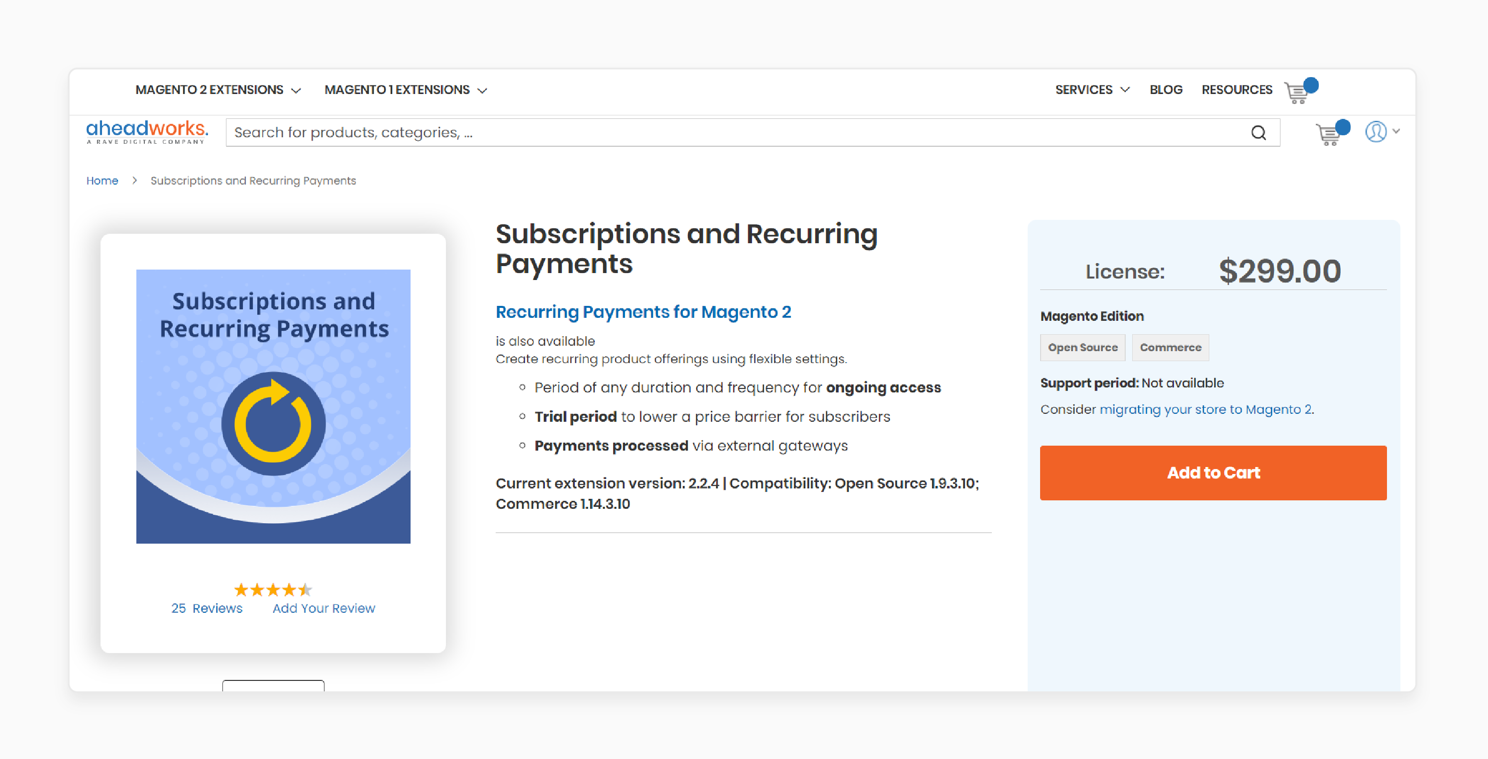 Magento 2 Magento 2 Subscriptions and Recurring Payments Extension by Aheadworks