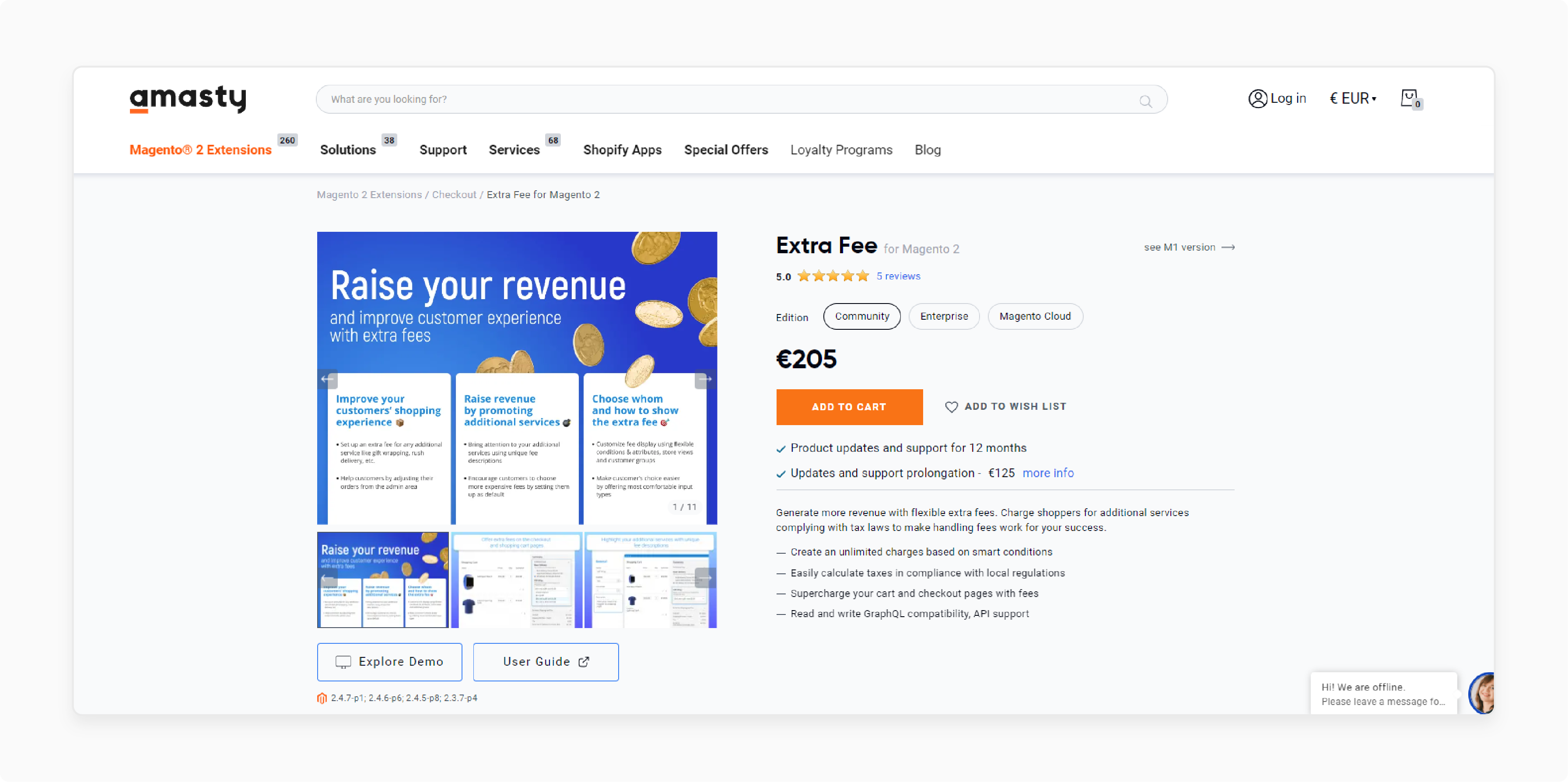 Extra Fee for Magento 2-Amasty