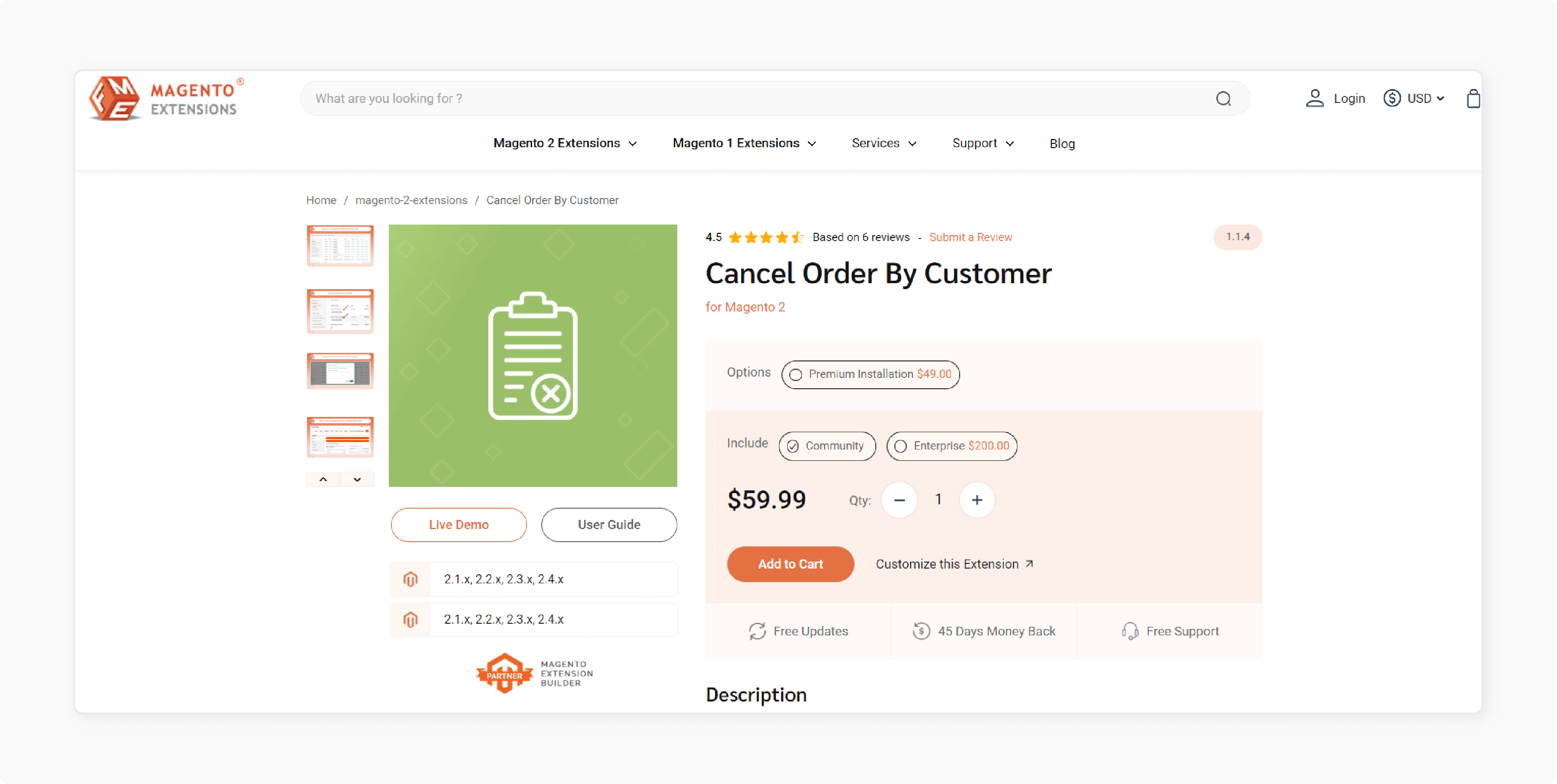 Cancel Order By Customer Extension for Magento 2 by FMEExtensions