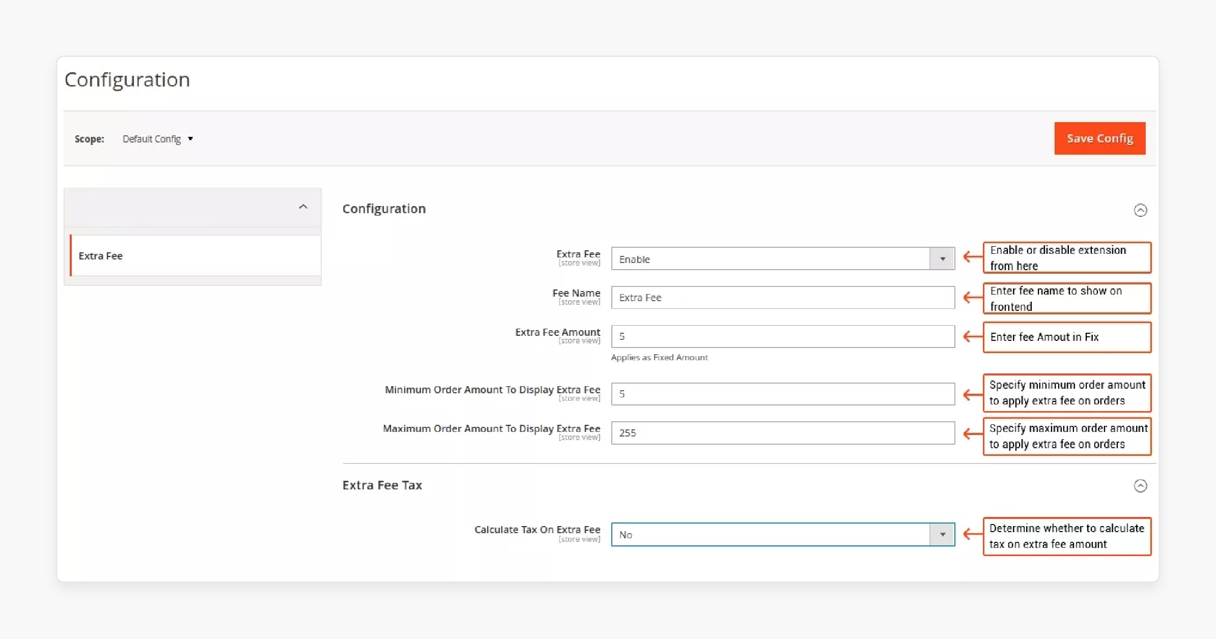 Step-by-step guide to configuring Magento 2 Extra Fee Extension