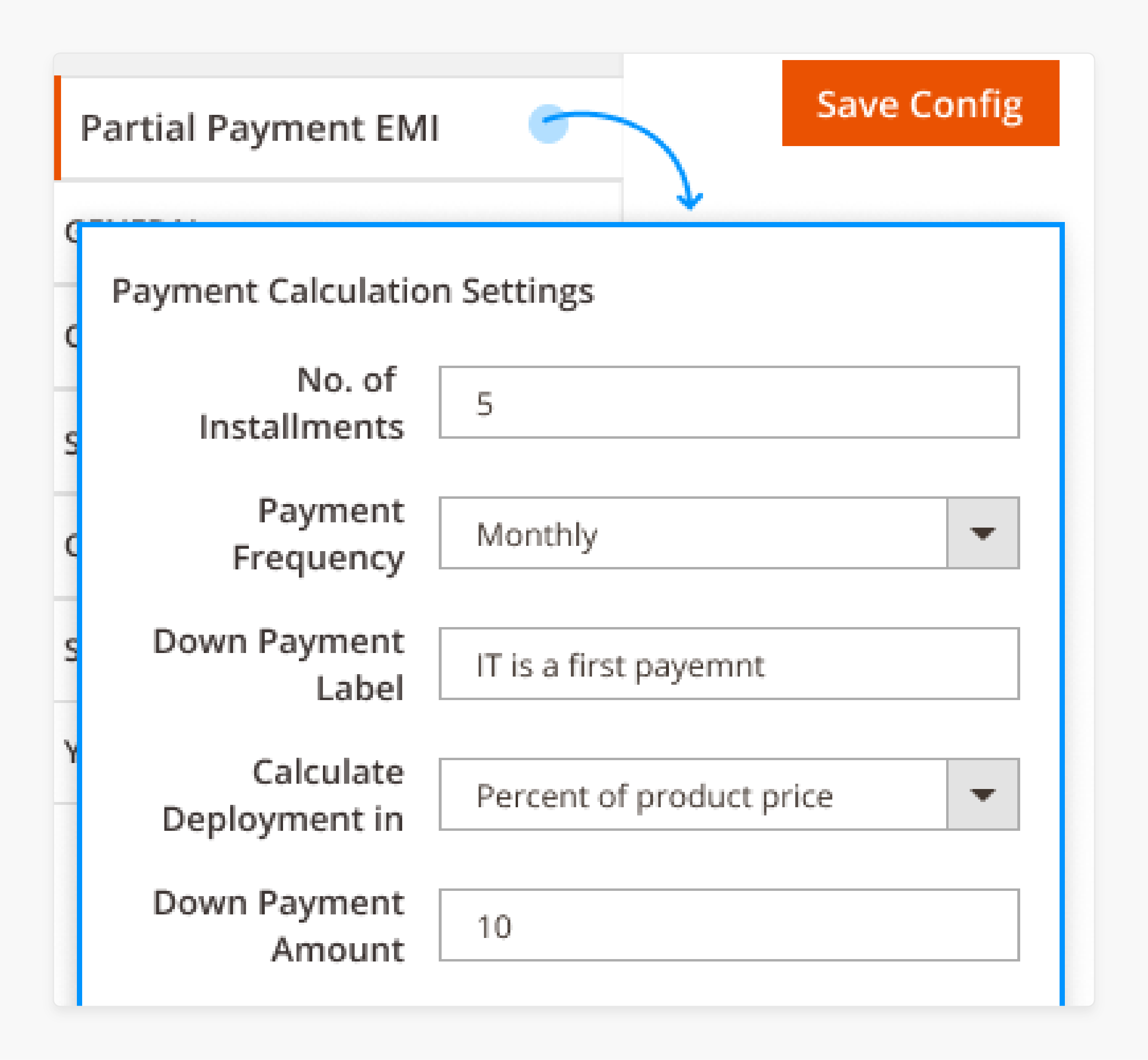 Configure Payment Period in Magento