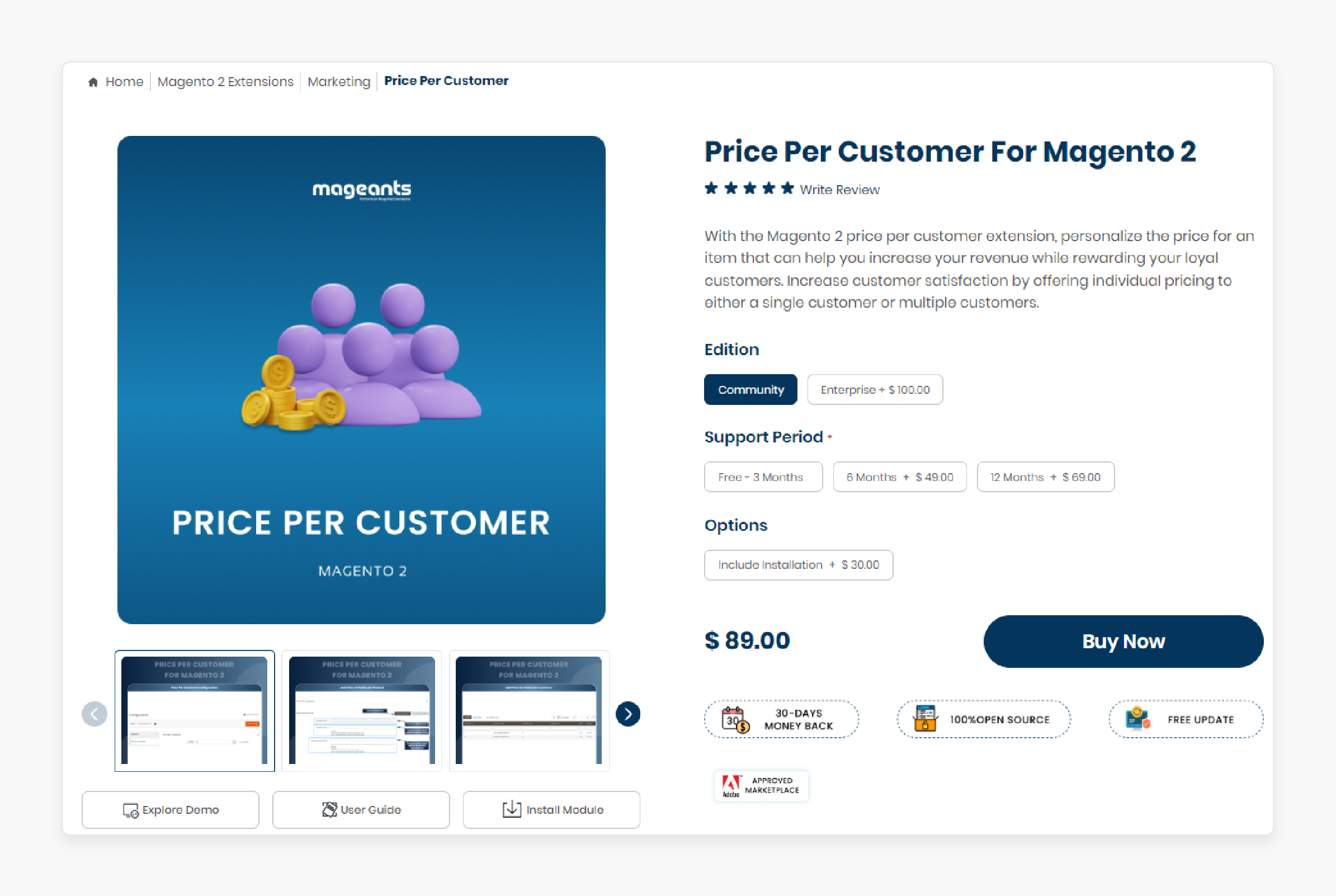 MageAnts Price Per Customer Magento 2 Extension