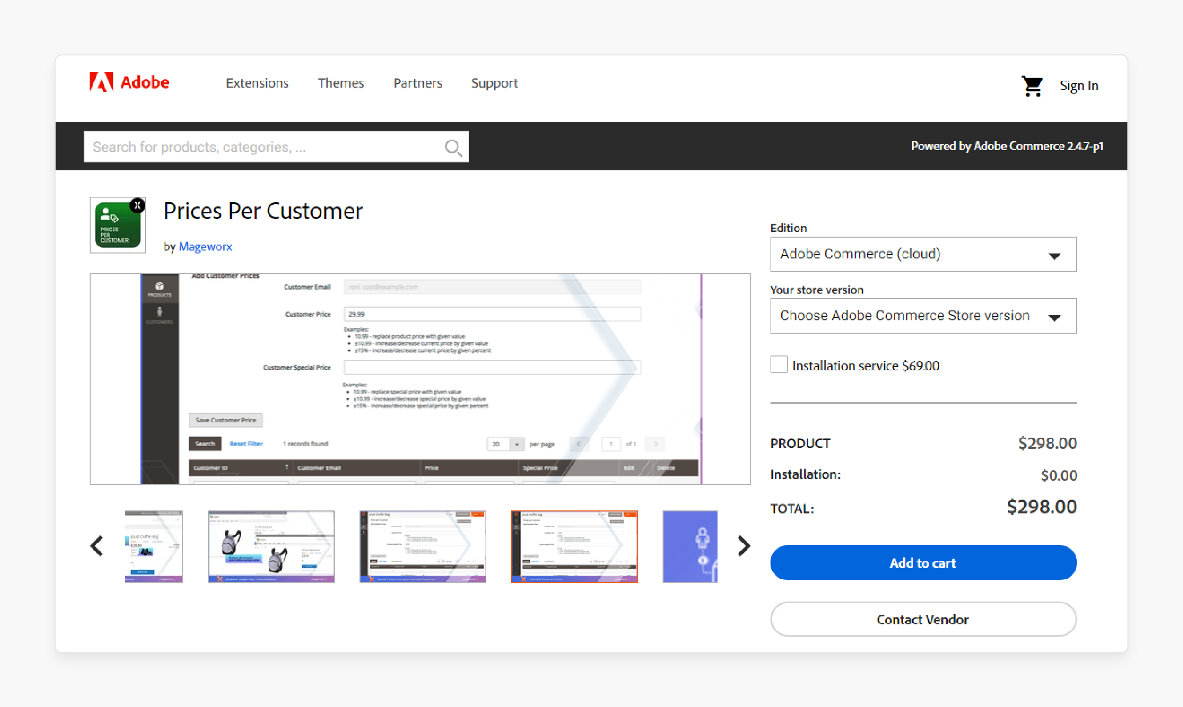 MageWorx Price Per Customer Magento 2 Extension