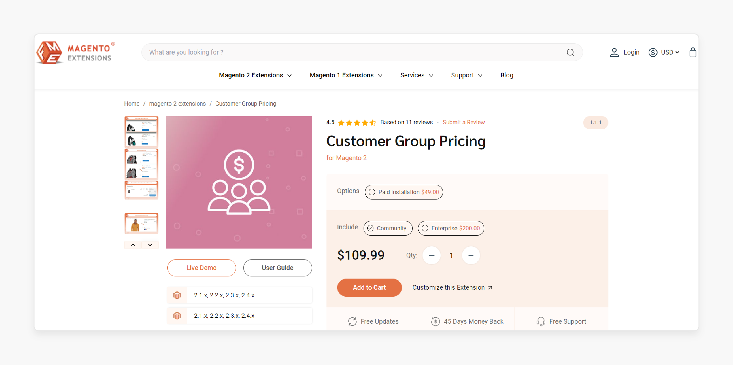 FME Price Per Customer Magento 2 Extension