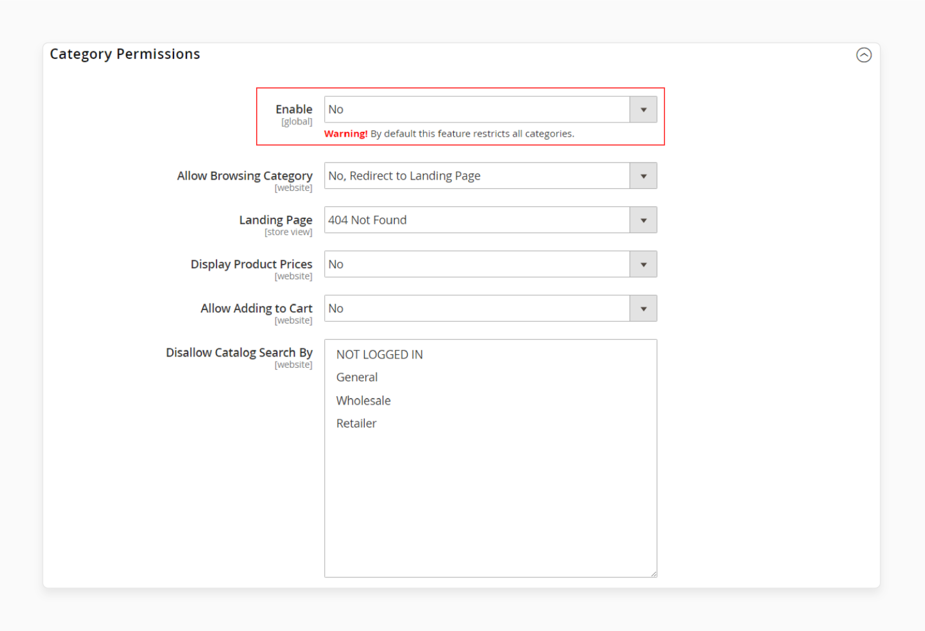 Backend Activation in Customer Group Restriction Magento 2