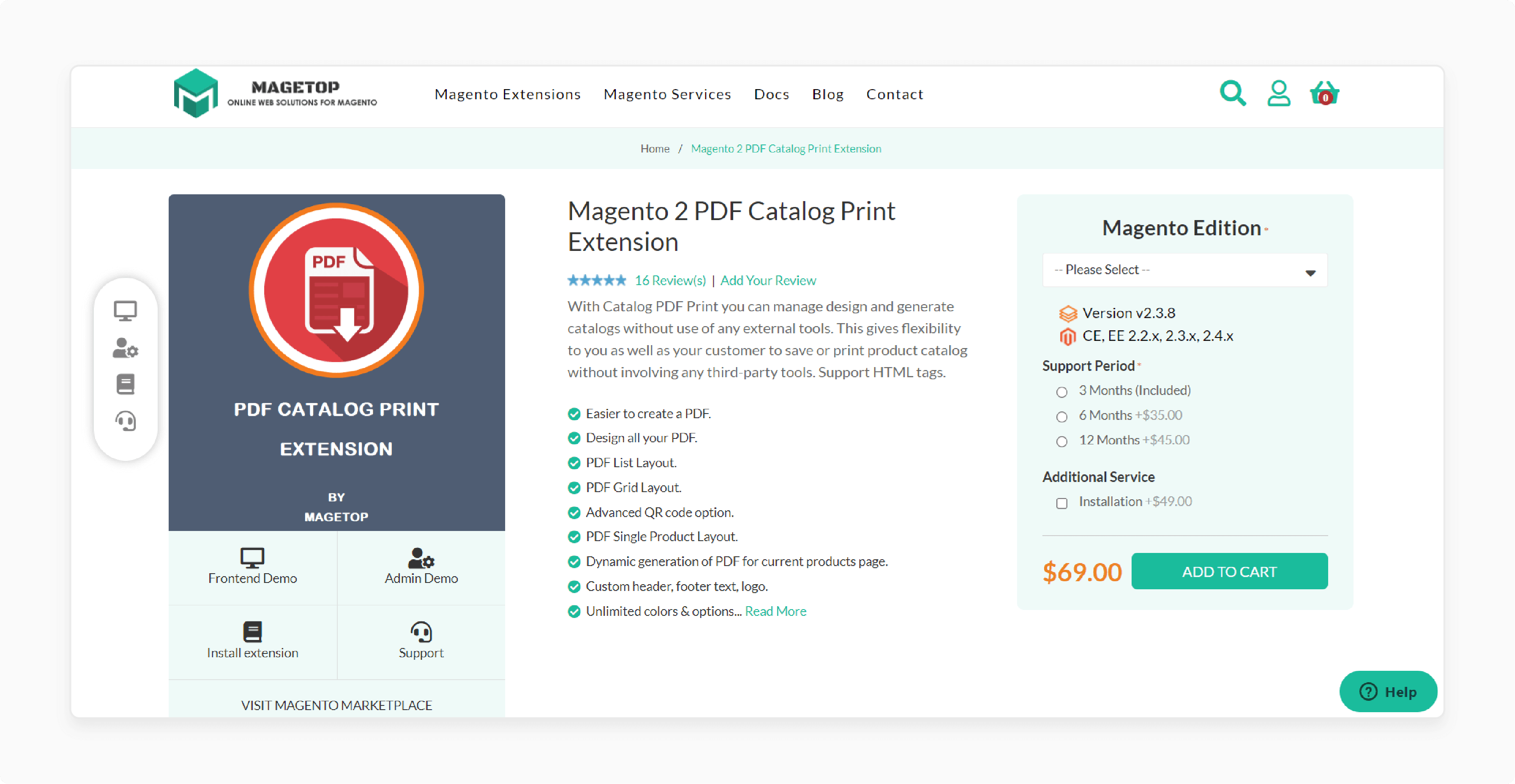 Magento 2 PDF Catalog Extensions: Magetop