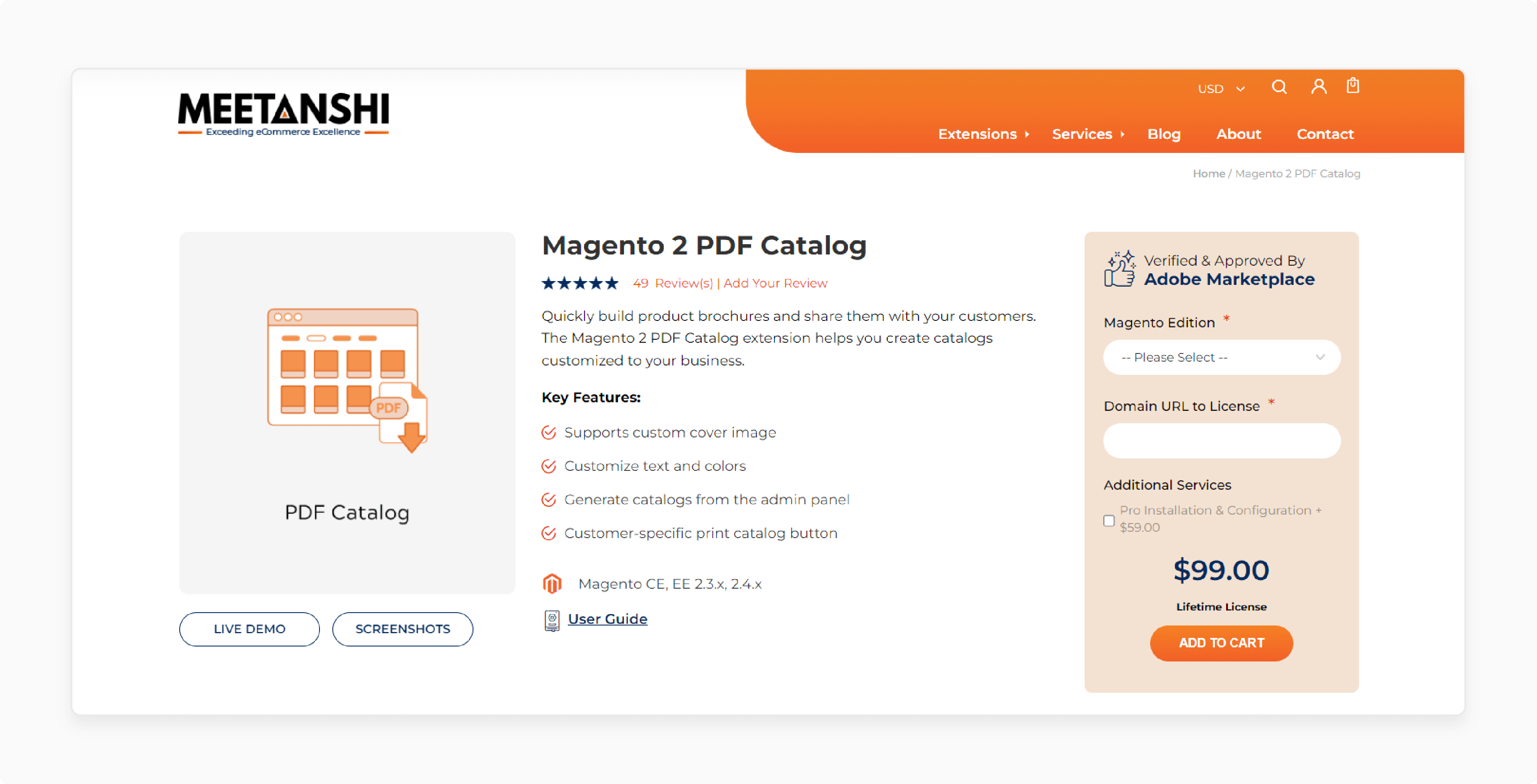 Magento 2 PDF Catalog Extensions: Meetanshi