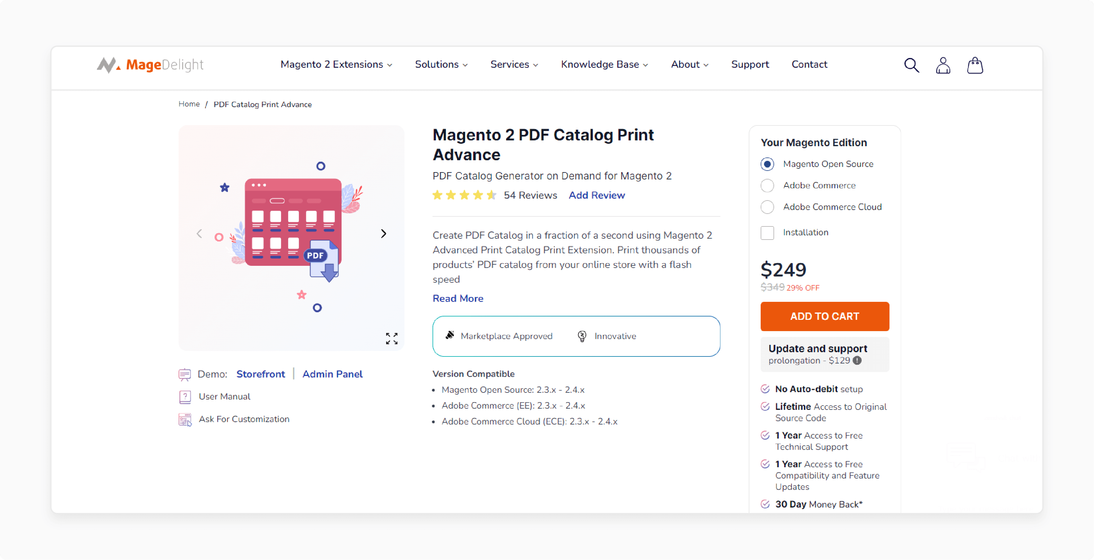 Magento 2 PDF Catalog Extensions: Magedelight