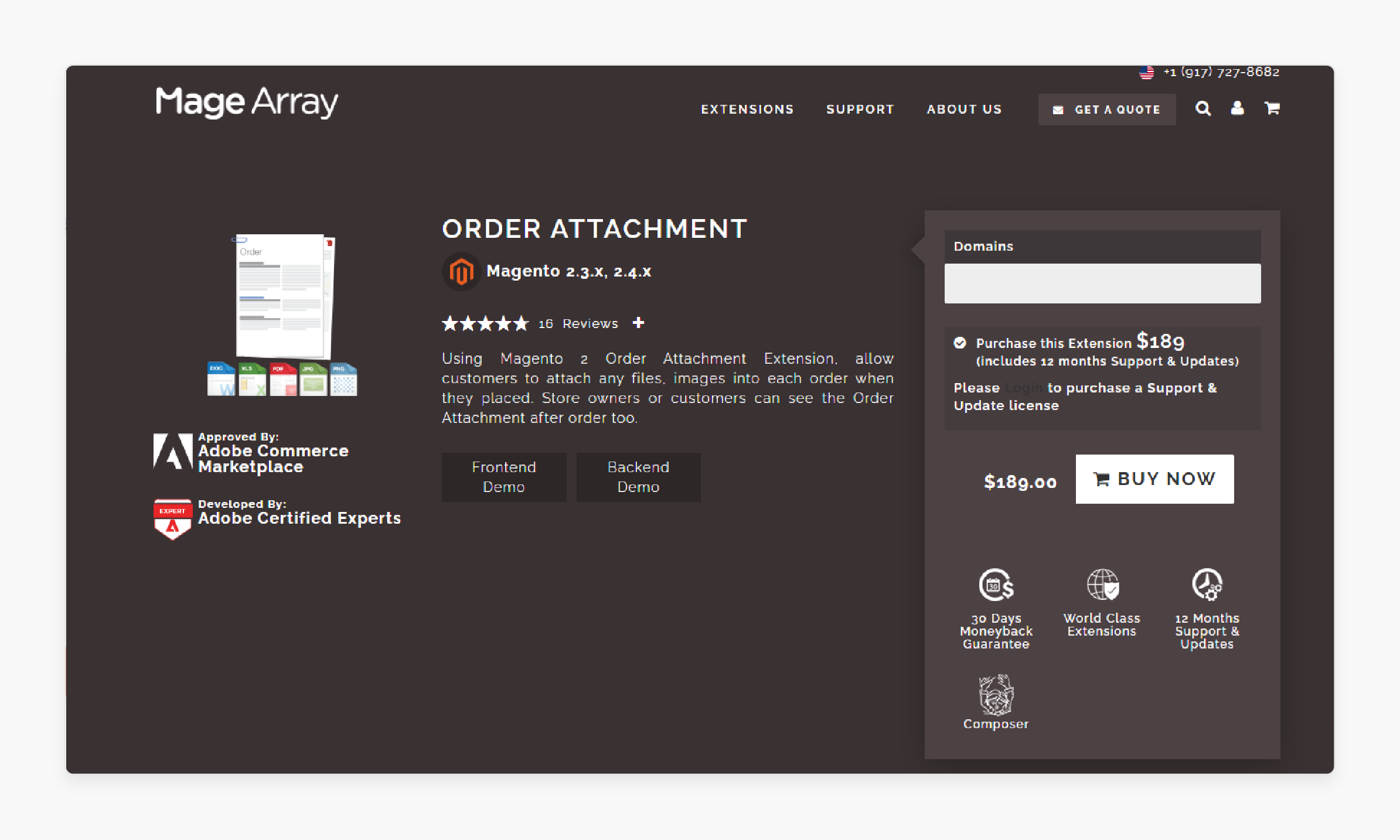 Magento 2 Order Attachment Extension by MageArray