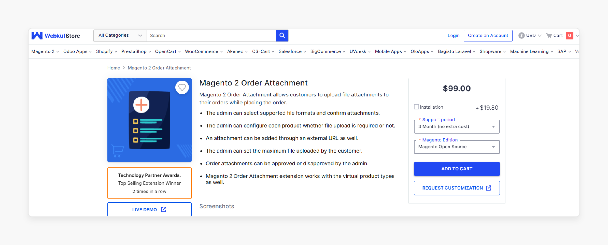 Magento 2 Order Attachment Files Extension by Webkul