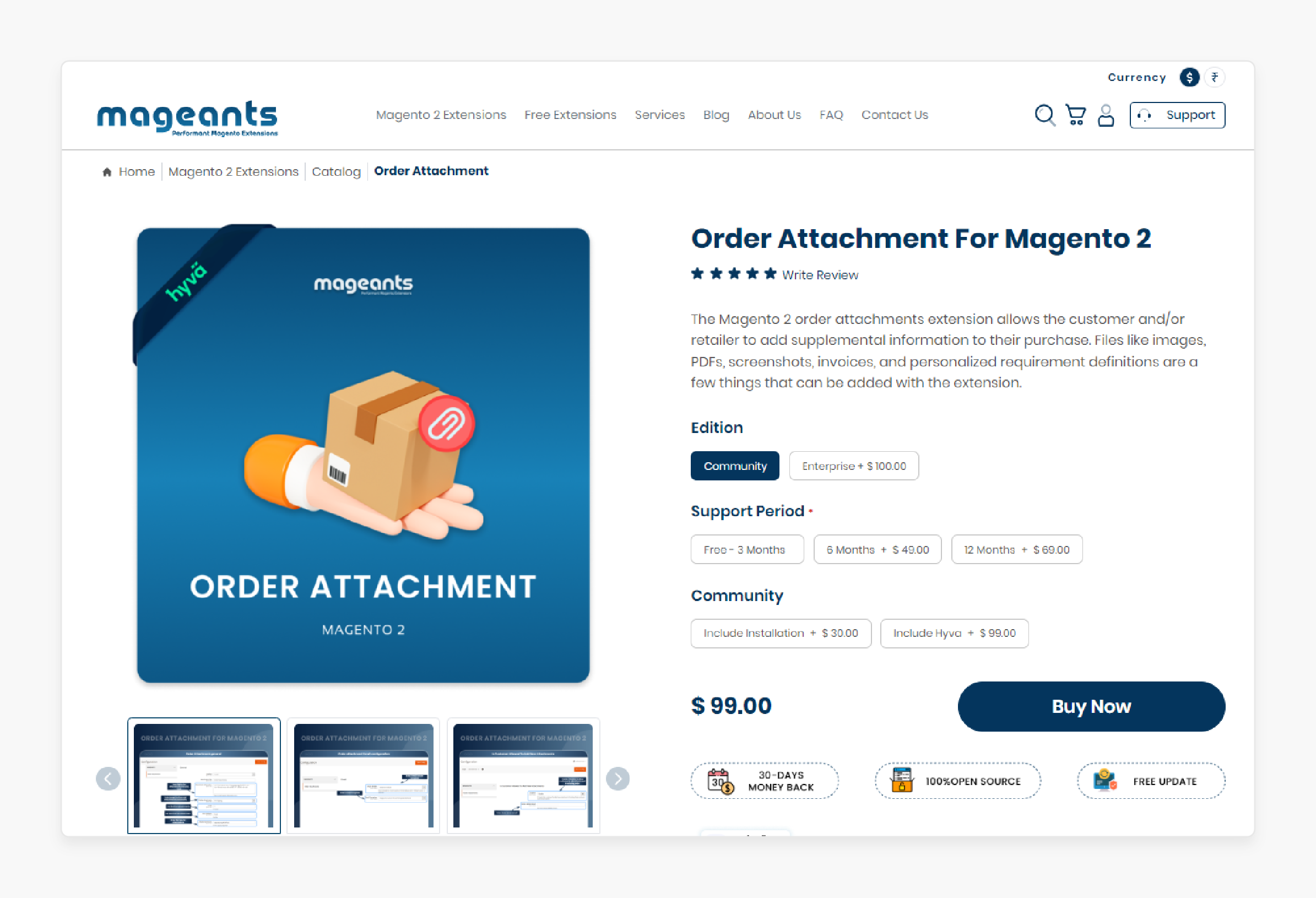 Order Attachments Extension for Magento 2 by MageAnts