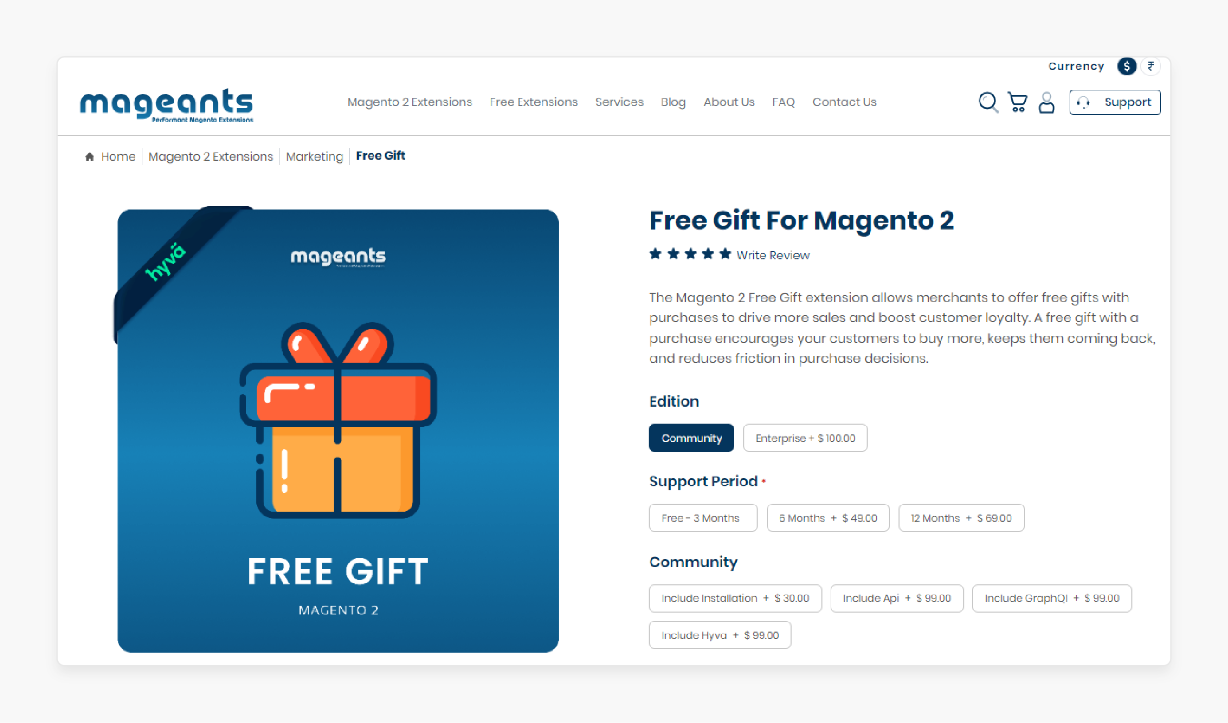 Mageant’s Free Gift with Purchase Extension for Magento 2