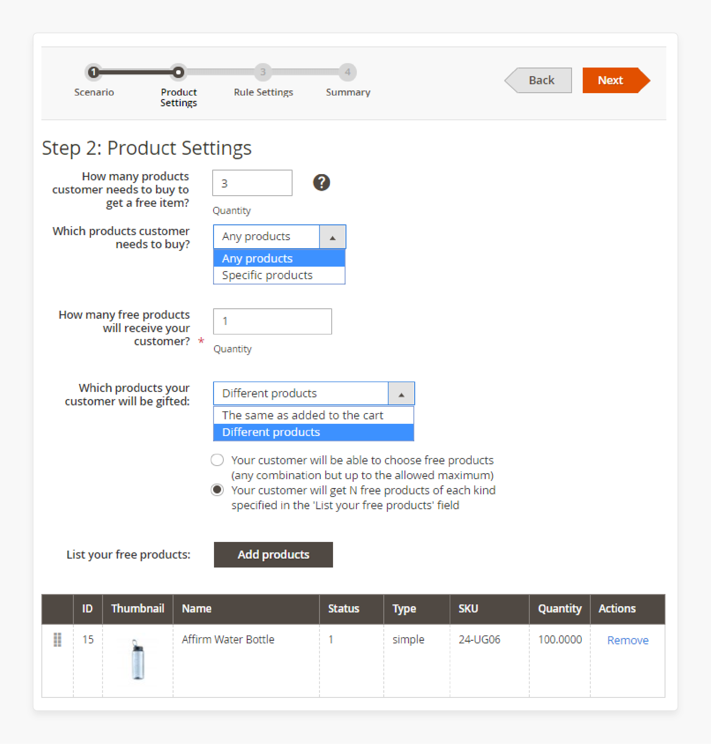 Creating free gift rules in Magento 2 Free Gift Extension