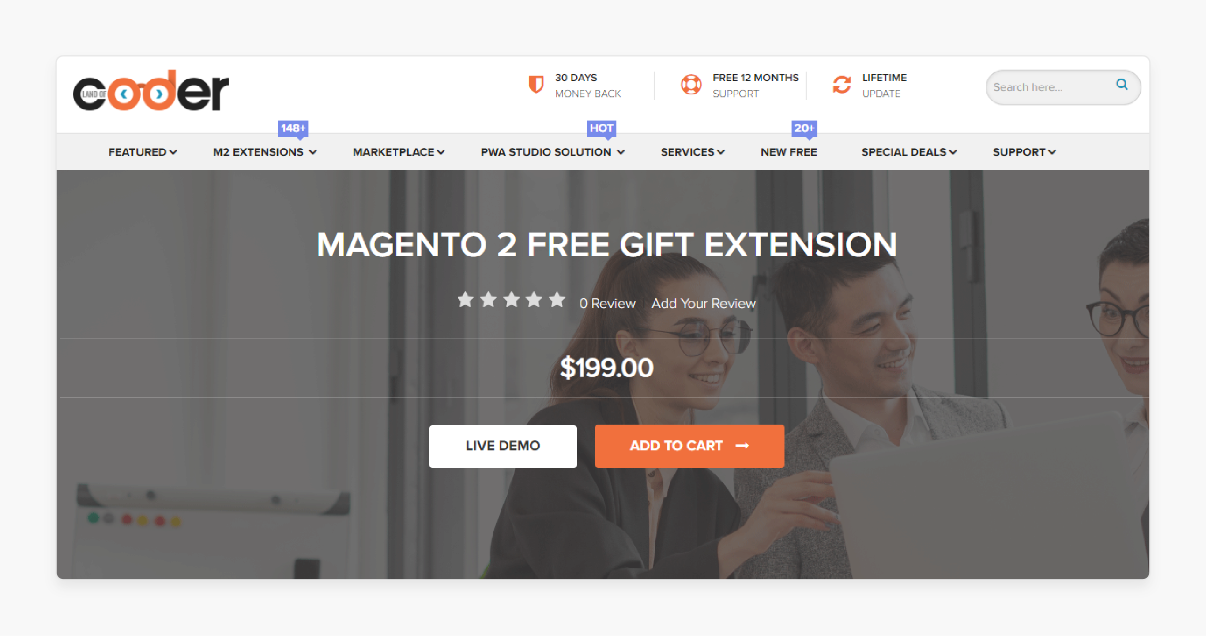 Landofcoder’s Magento 2 Free Gift Extension features and pricing