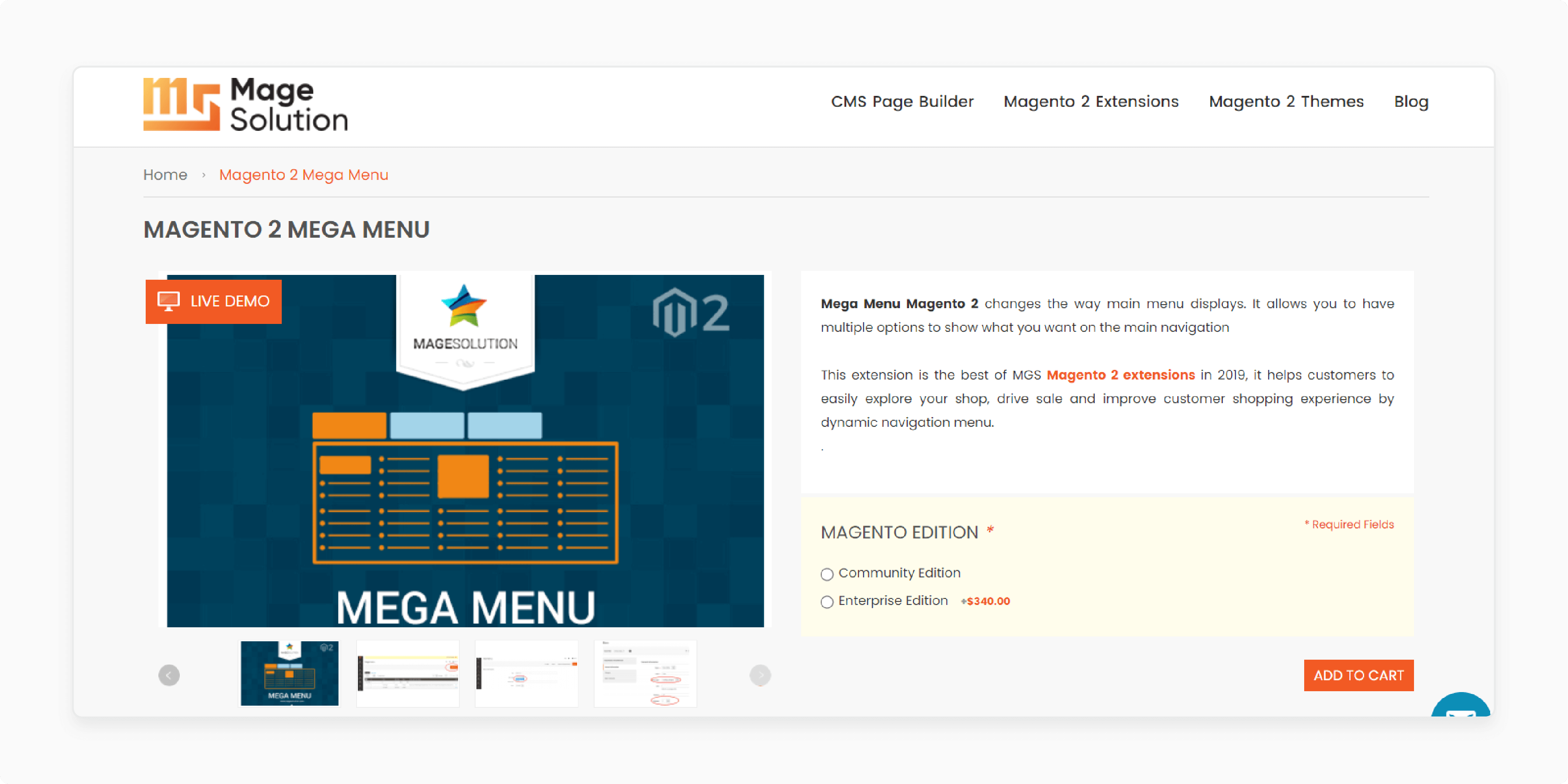 MageSolution Magento 2 Mega Menu