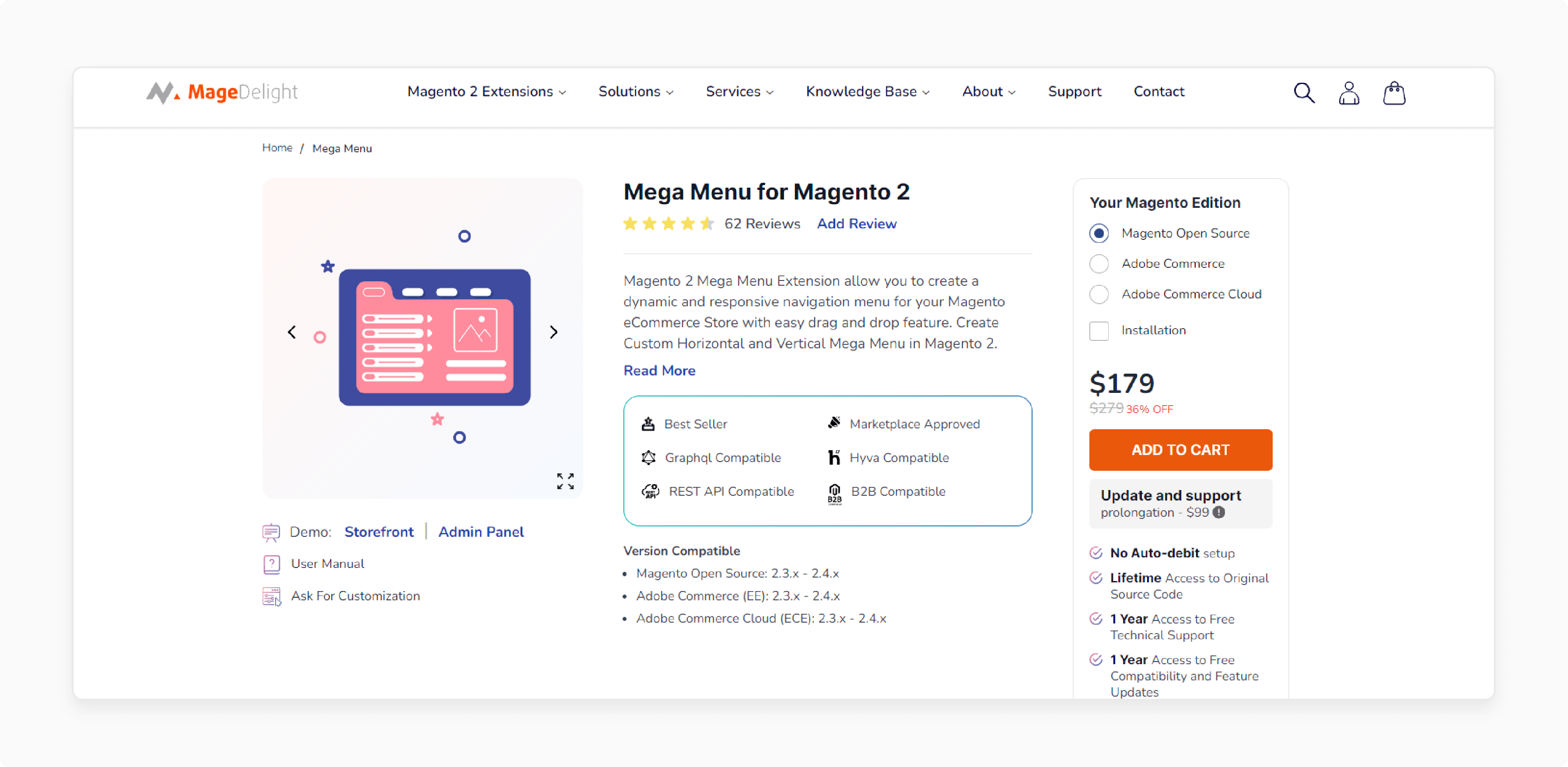 MageDelight Magento 2 Mega Menu